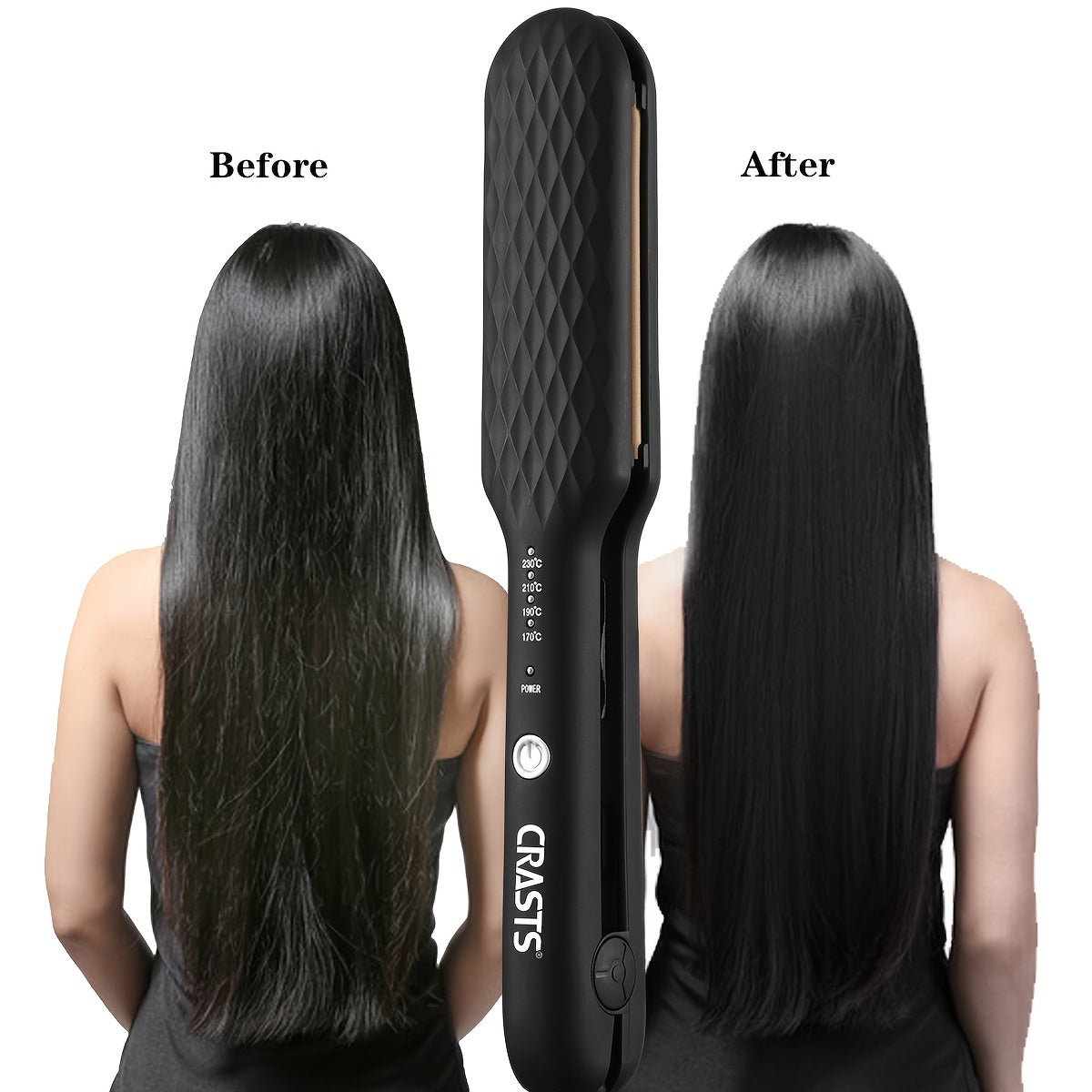 CRASTS 2-in-1 Straightening & Curling Iron with Dual Plates,