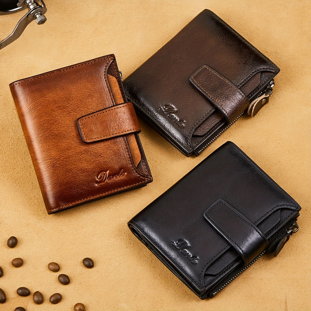 Vintage Men's Top Layer Cowhide Wallet.