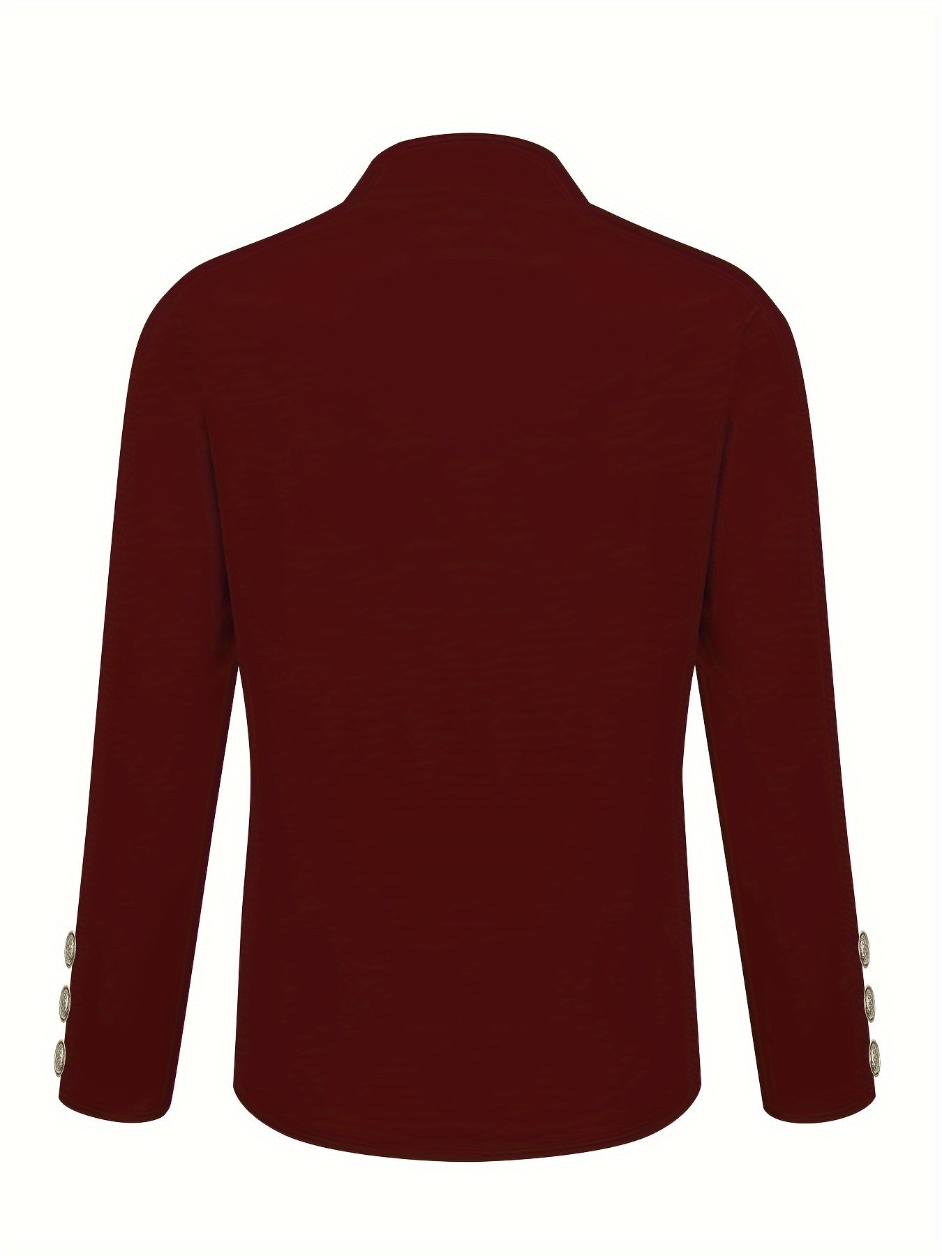 Solid Open Front Button Decor Blazer, Elegant Long Sleeve Blazer.