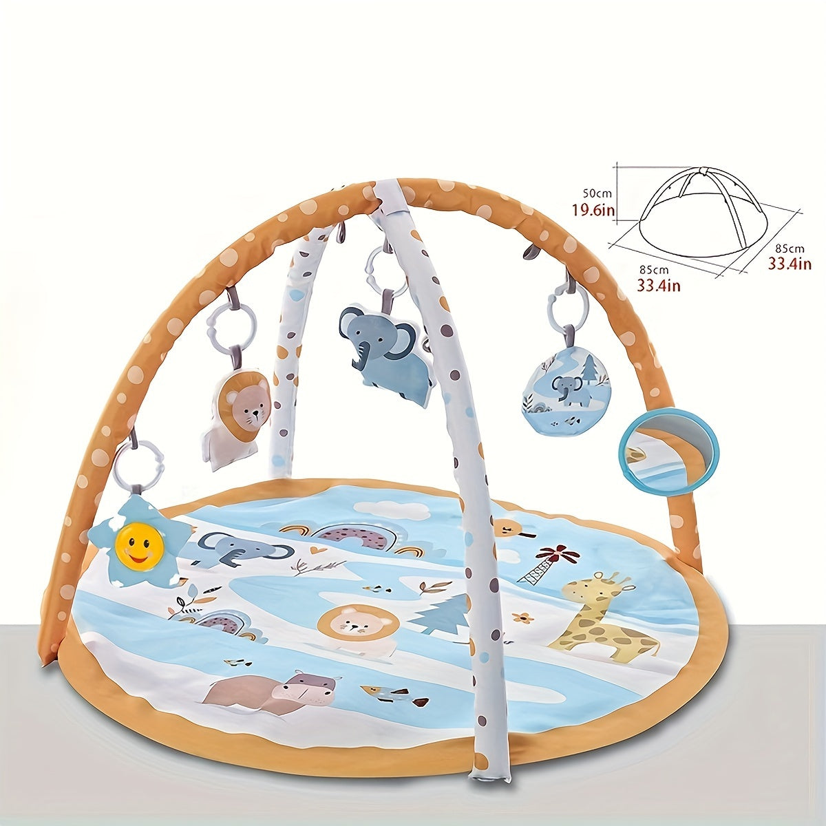 Cartoon Baby Gym Play Mat With Music And Play Gym - Perfect For Cognitive Development, Stimulating Play, Exercise, And Learning Christmas, Halloween, Thanksgiving Day Gift Easter Gift
