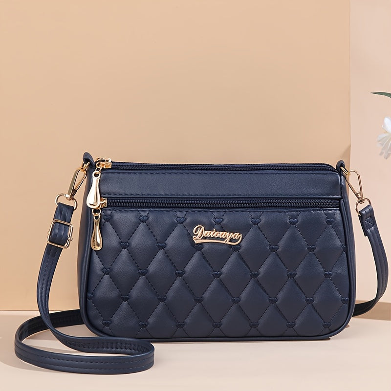 Fashionable Crossbody Bag with Multiple Layers And Large Capacity,