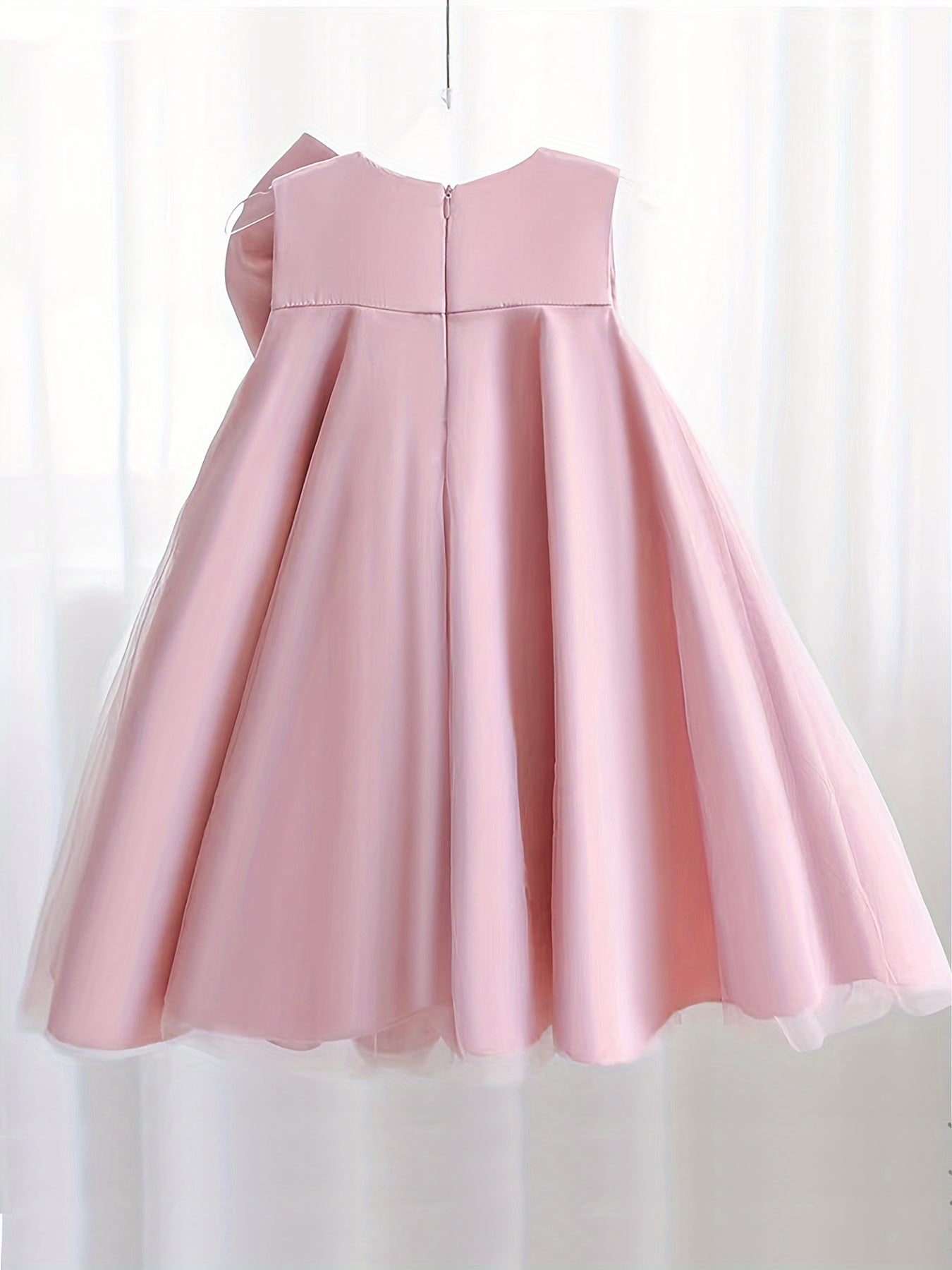 Girls Adorable Big Bow Princess Dress Birthday Party One Year Birthday Gift For Kids