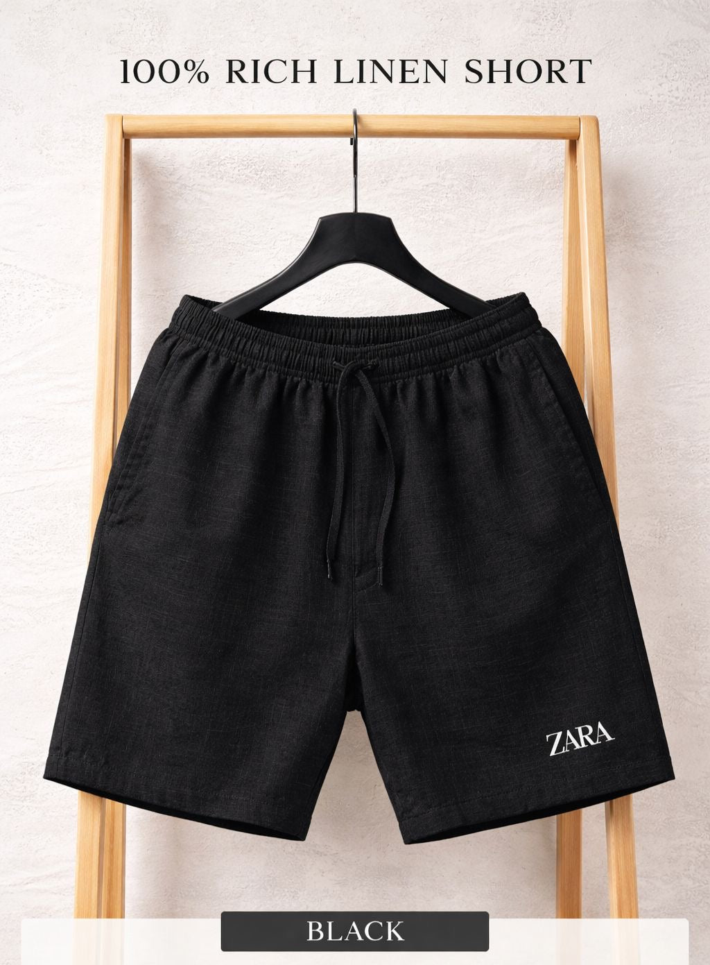 Men’s Premium Rich Linen Casual Shorts | Elastic Drawstring Waist | Beach & Summer Wear | 4 Colors | M–XXL |MH
