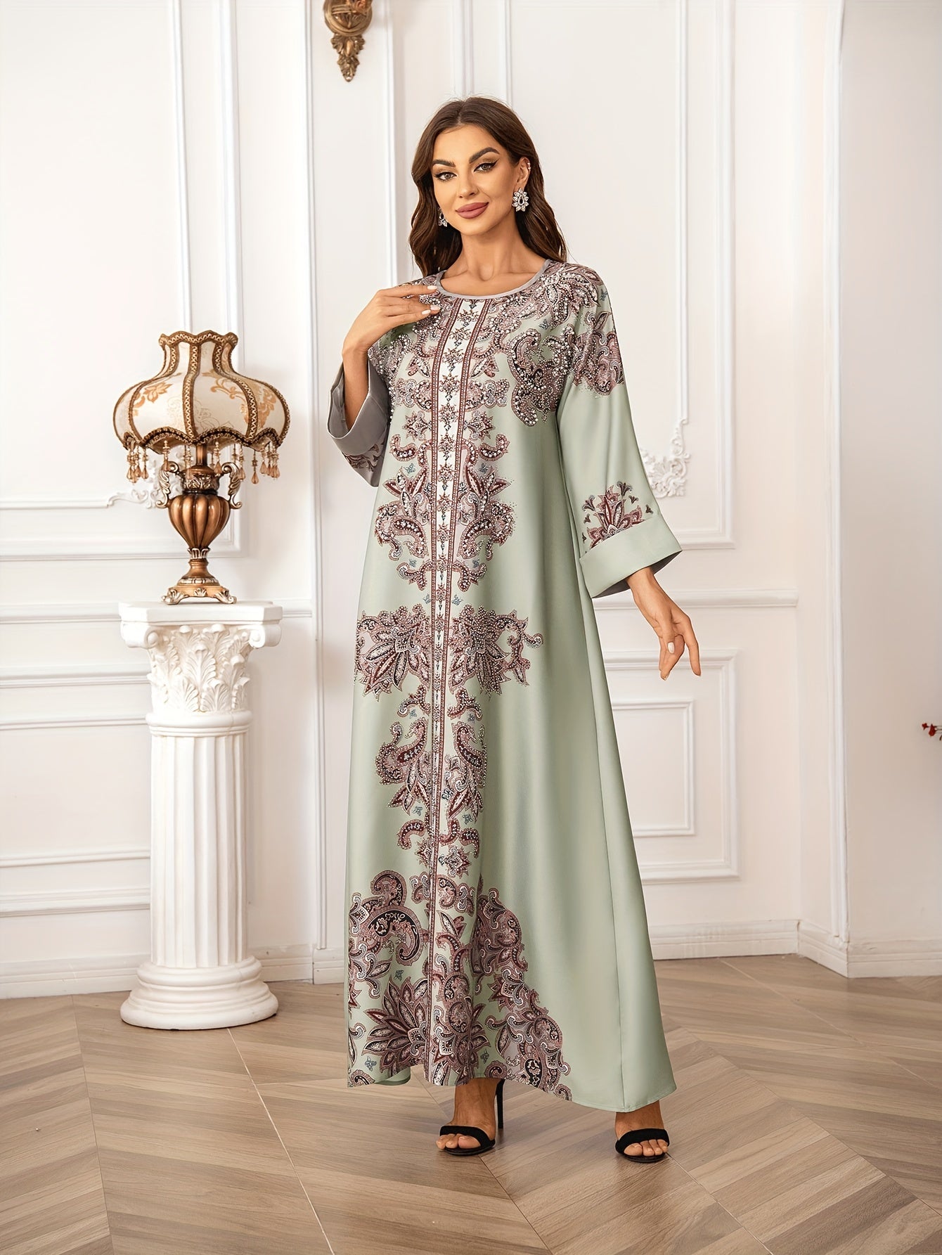 Women's Middle Eastern Abaya Jellabiya Dress ./MH
