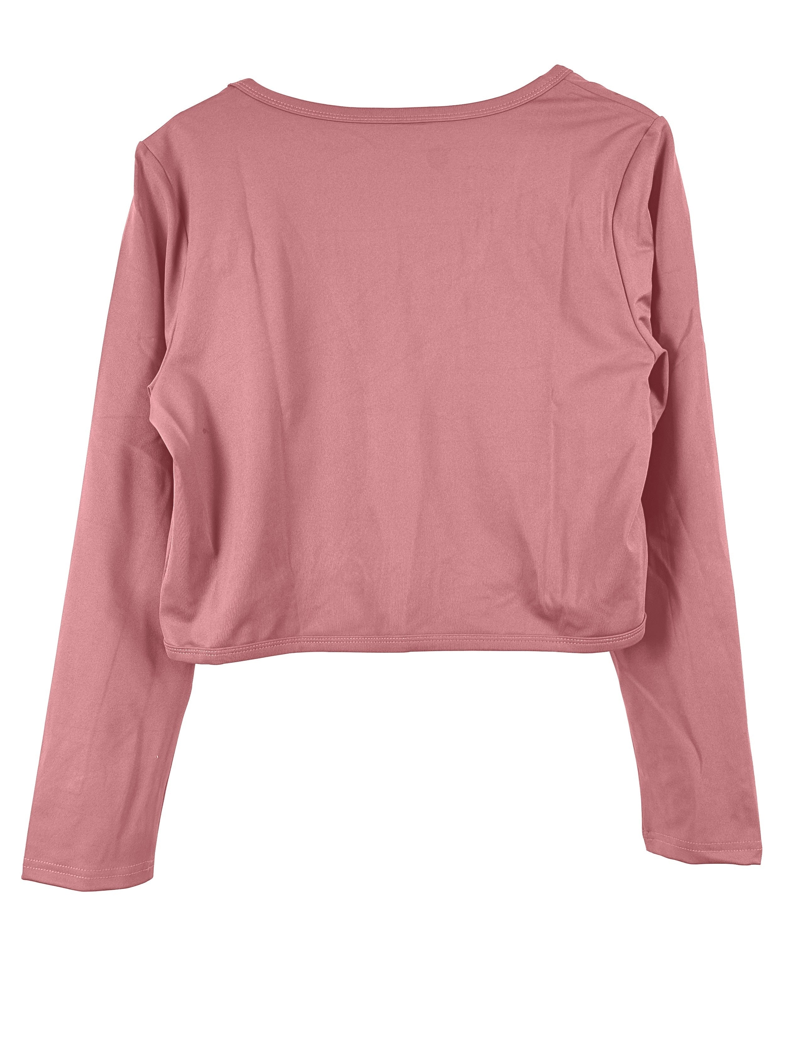 Solid Open Front Blazer, Casual Long Sleeve Crop Blazer For Work,