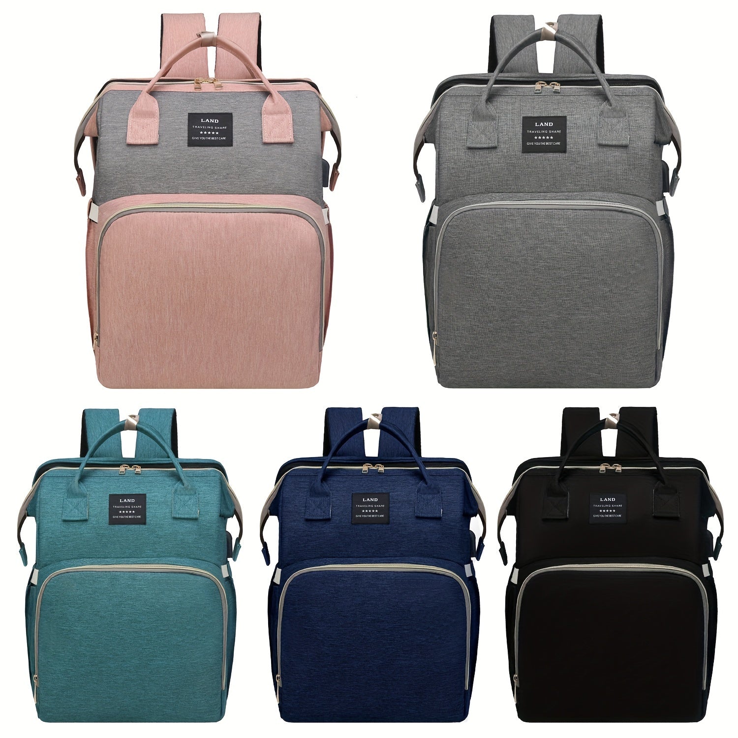 Lamroro The Ultimate Diaper Bag Backpack:, Large Capacity,