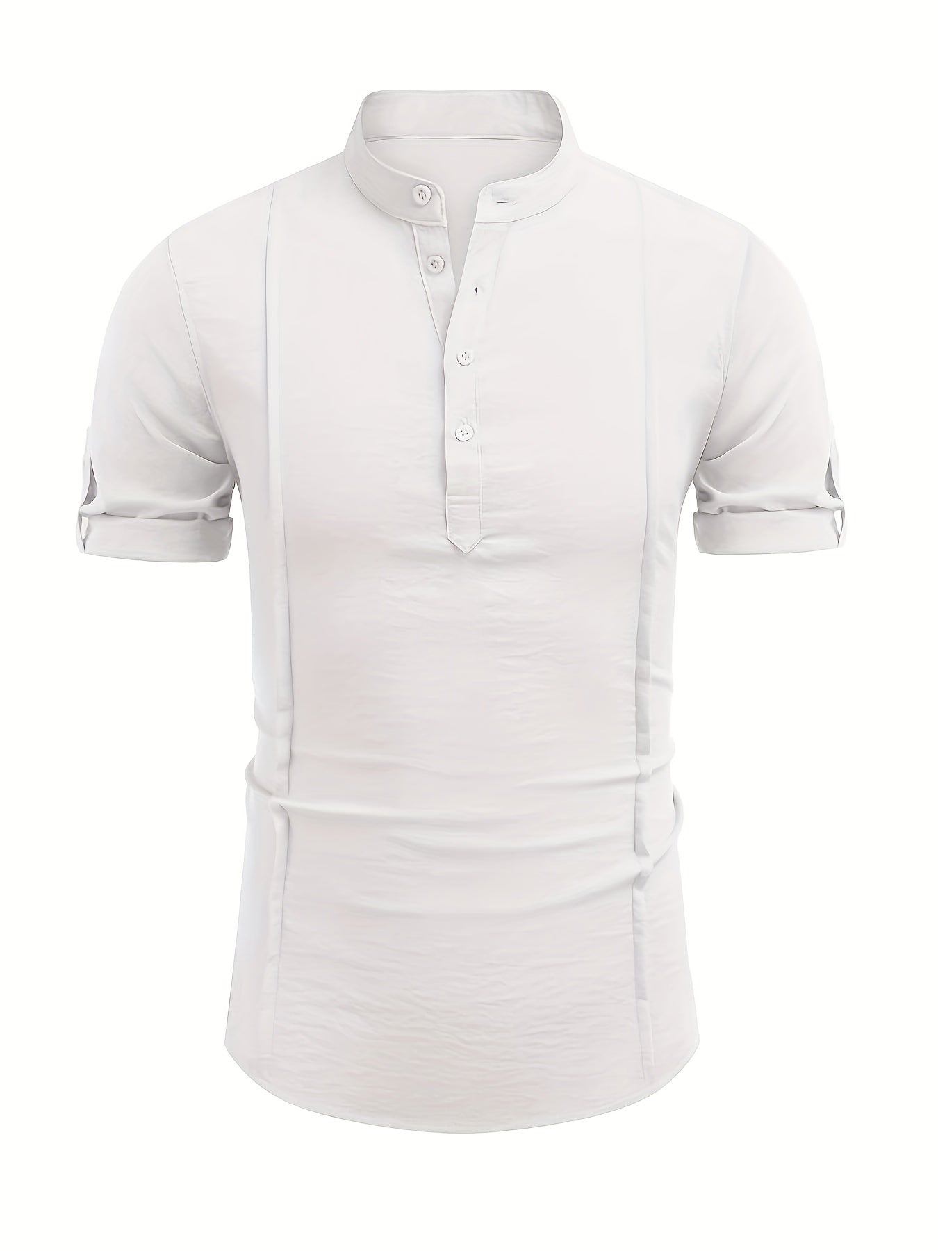 Men's Cotton & Ramie Fiber Shirt Top Turn-Down Collar Long Sleeve Closure Male Casual Shirt For Men Daily Vacation Streetwear