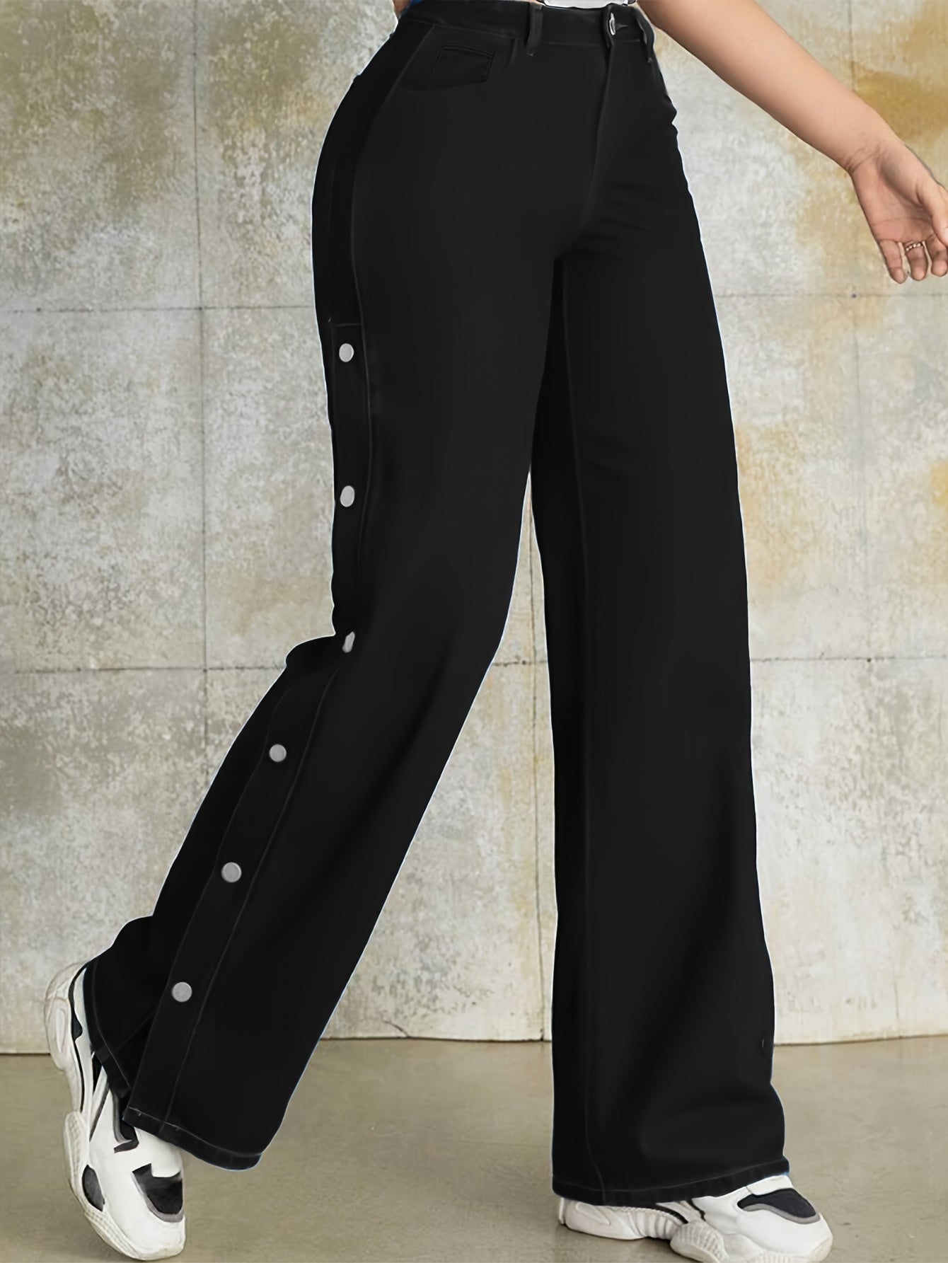 Women's Stretch Spandex Straight-Leg Pants ./MH