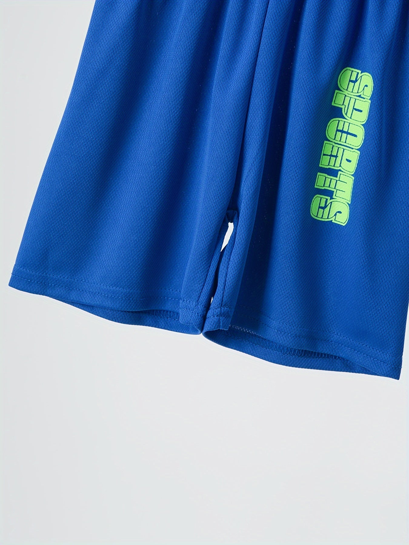 2 Pcs Boys Cute Pajama Sets, Cute Sports Letter Elements Pattern Short T-Shirts.