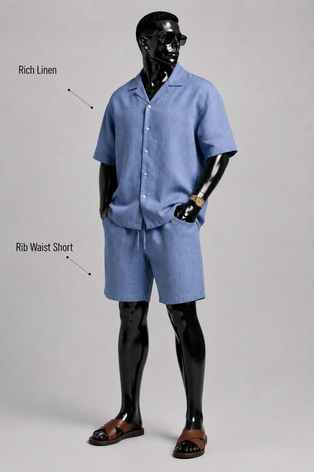 Men’s Premium Linen Half Sleeve Shirt & Shorts Co-ord Set | Resort Wear | Vacation Outfit | M–XXL