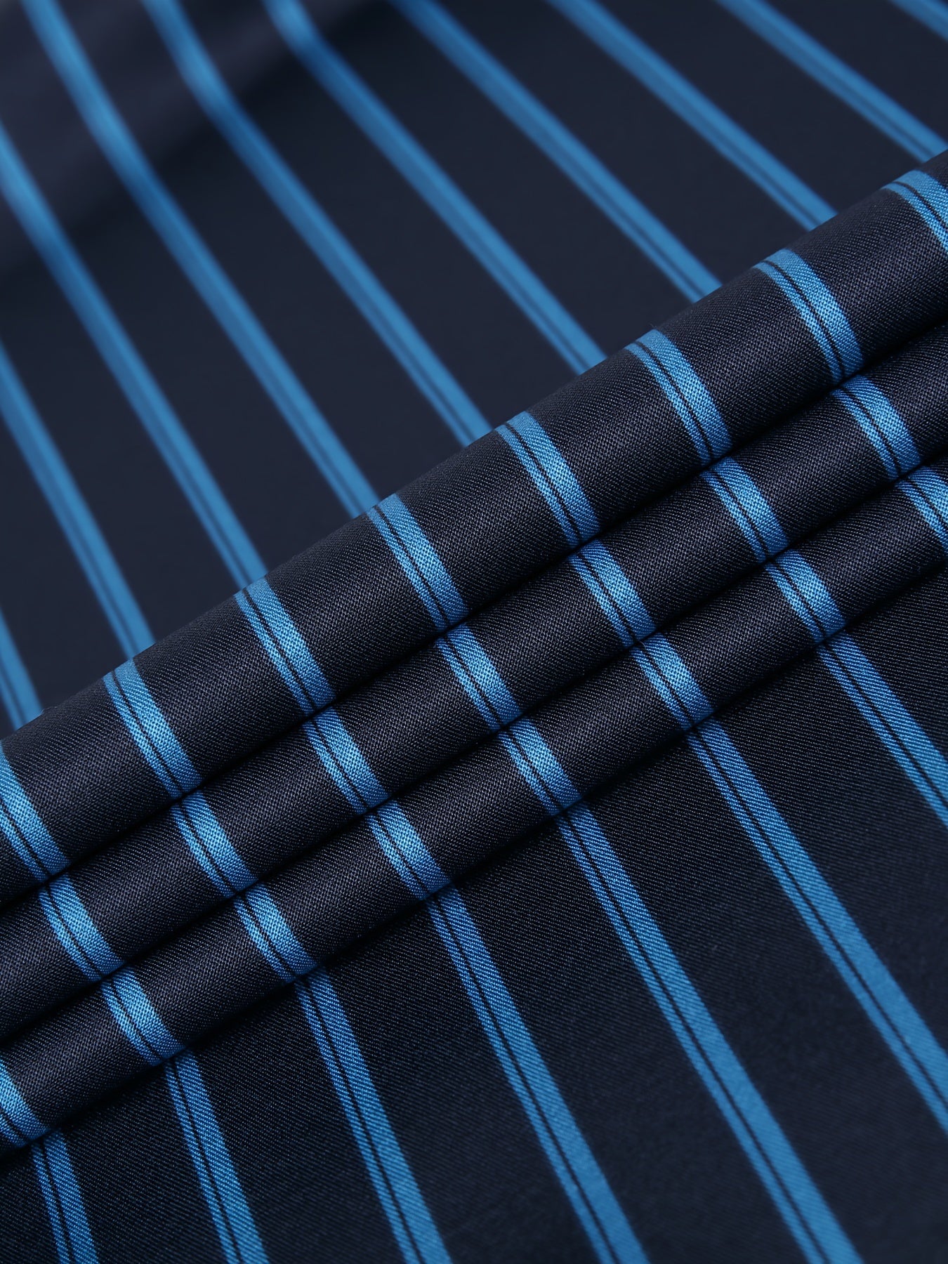 Men's Striped Lapel Collar Design Dress Shirts,