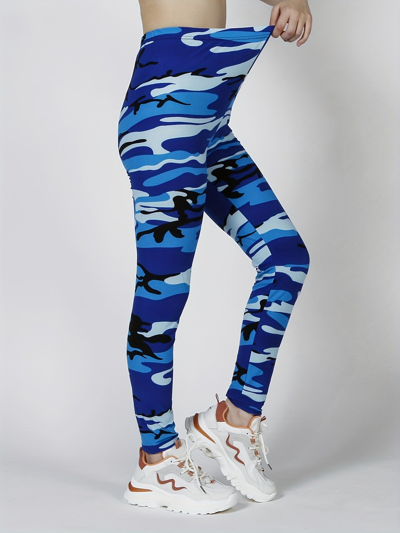 Women's Leggings Floral Printed Pants Casual High Waist Sweatpants Leggings.