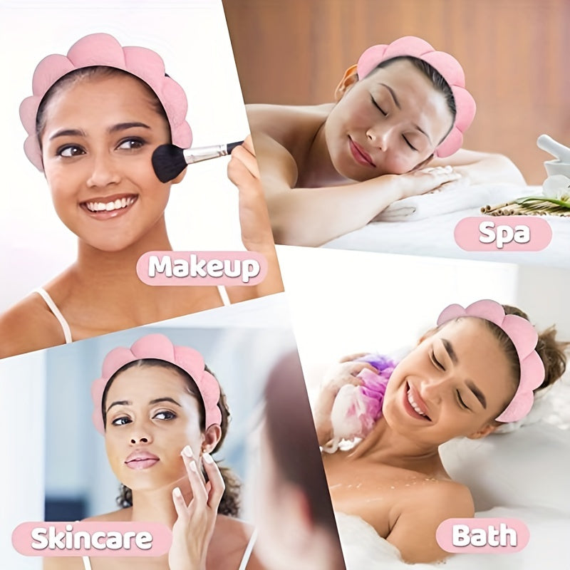 Spa Headband For Washing Face Sponge Makeup Skincare Headband Bubble Hairband For Women  ladies Fashion Headband Puffy Headwear Non Slip Thick Thin Hair Accessory