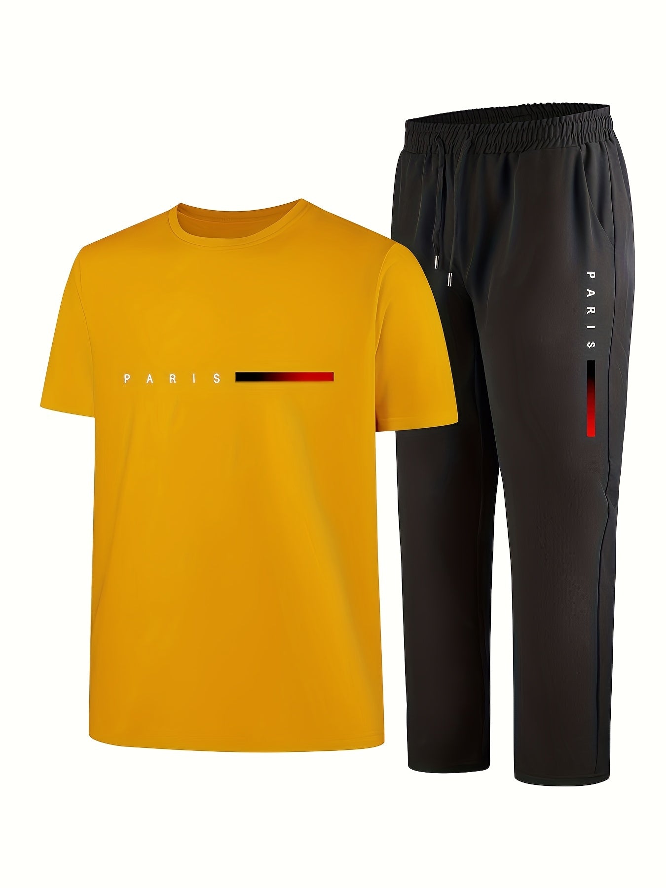 Men'S Casual Sports Two-Piece Set Short Sleeve .