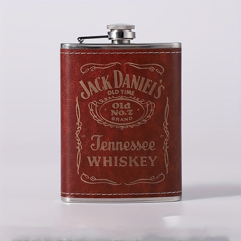 1pc 8oz Flask, Stainless Steel Square Flask, The Best for Man's Butt Flask, Novel Love Expression Gift for Family, Friends, Christmas Gift, Beverage