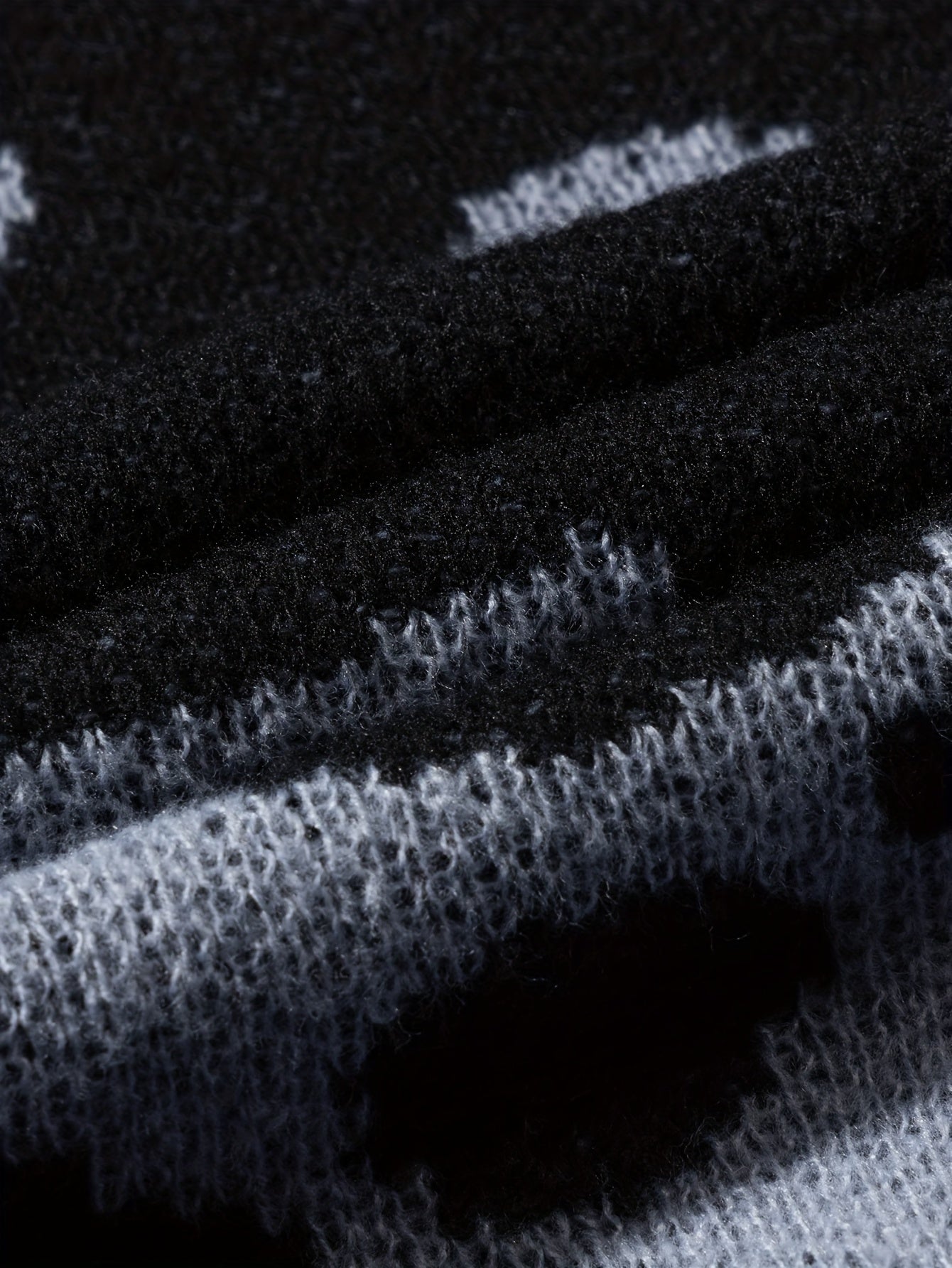 Trendy Pattern Knitted Sweater, Men's Casual Warm Slightly Stretch.