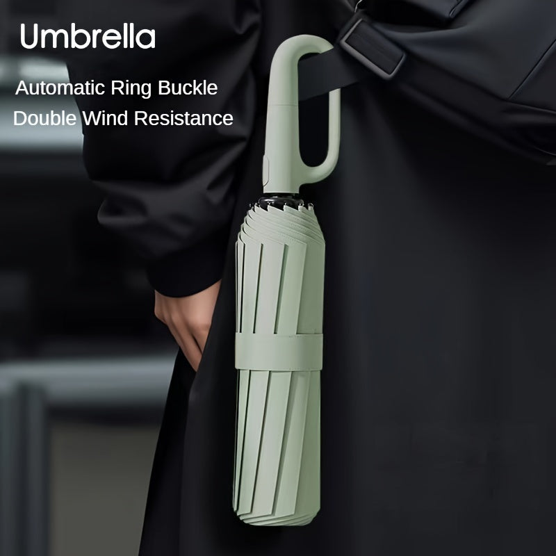 Automatic Umbrella with 10-Rib Windproof Design .