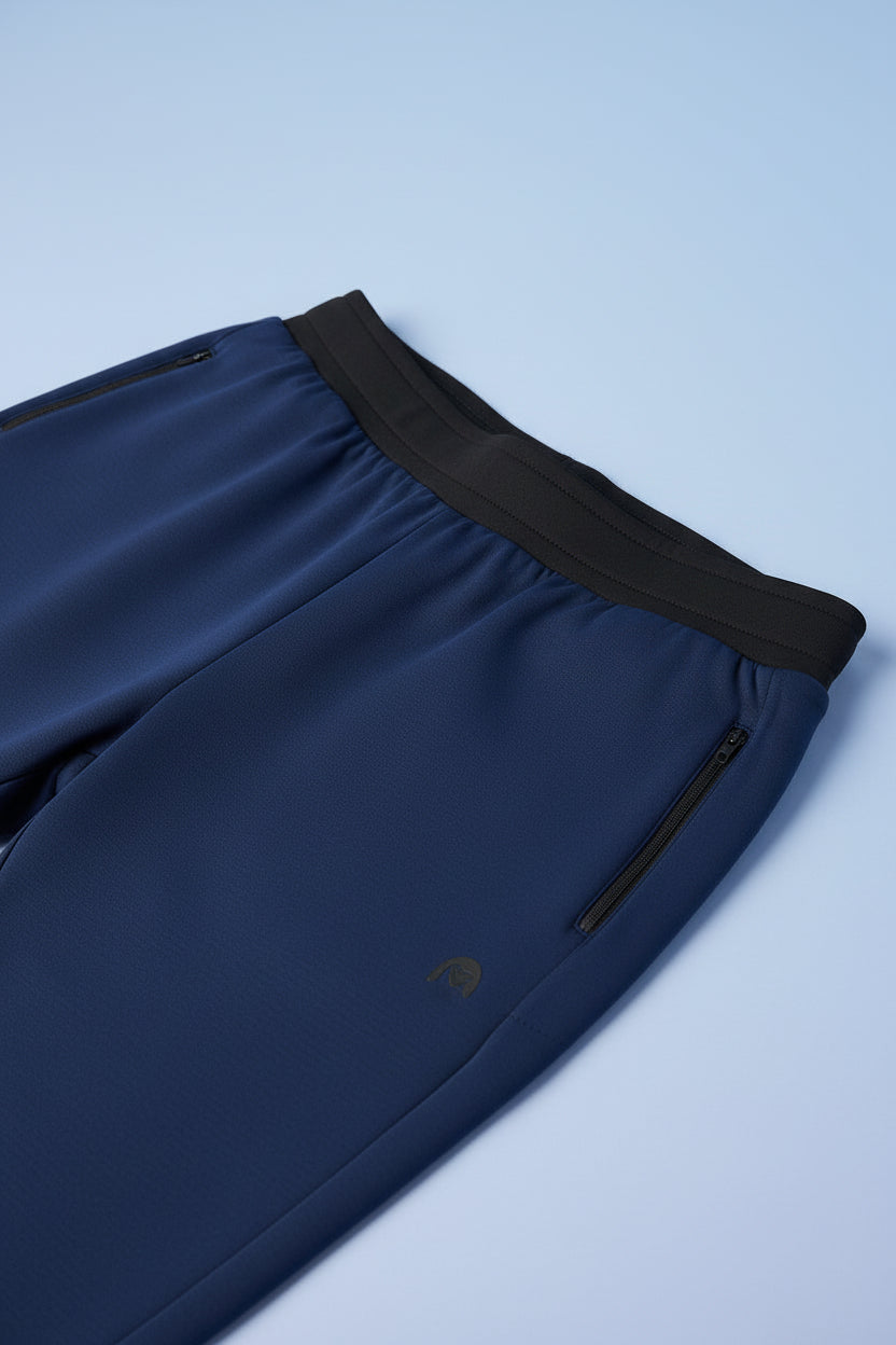 Women's Contrast Waistband Slim-Fit Joggers with Zip Pockets, 6 Colored | Sizes S-XL | MH