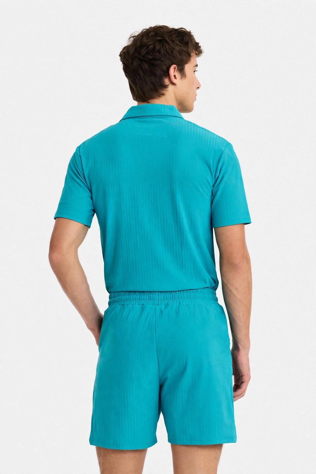 Dobi Cotton Co-Ord Set - Polo & Shorts | MEN