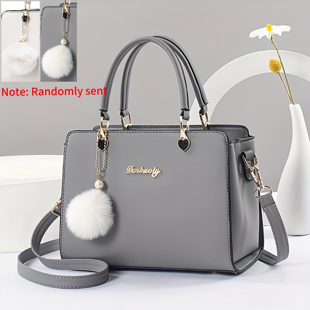 Fashion Solid Color Handbag,