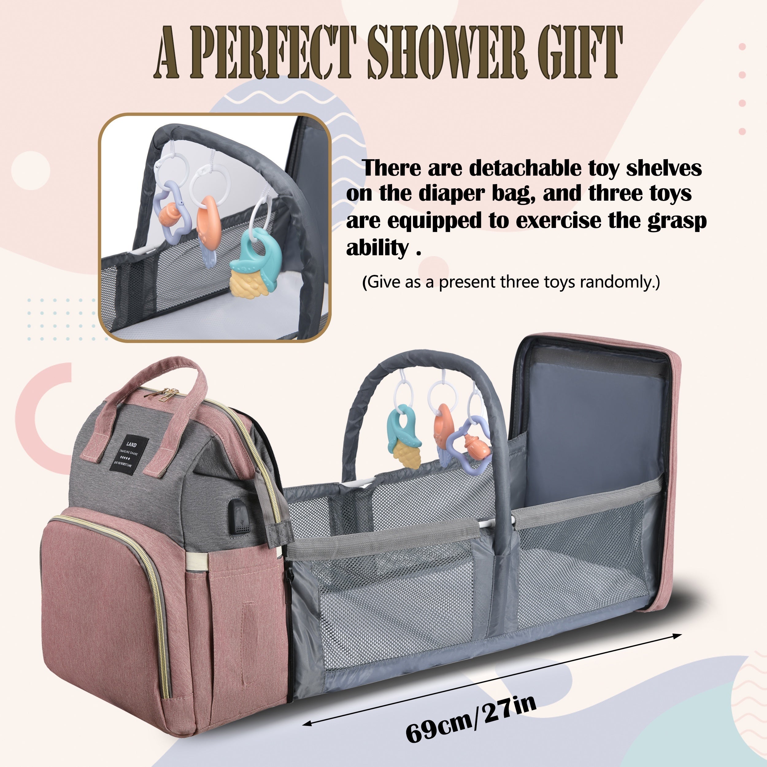 Lamroro The Ultimate Diaper Bag Backpack:, Large Capacity,
