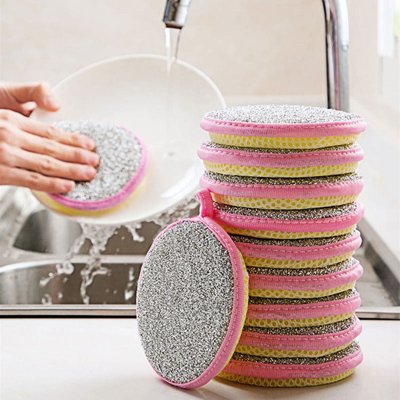 5/10pcs, Double Side Dishwashing Sponge Pan Pot Dish Wash.