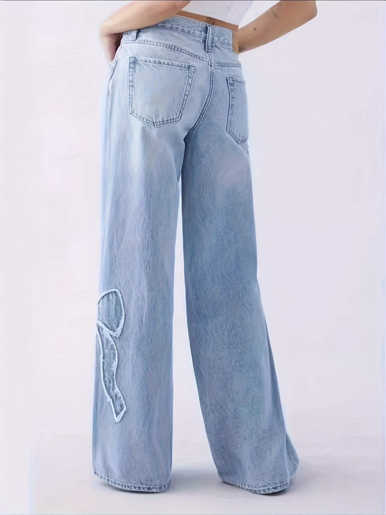 European And American Women'S Fashionable Embroidered Washed ./MHs