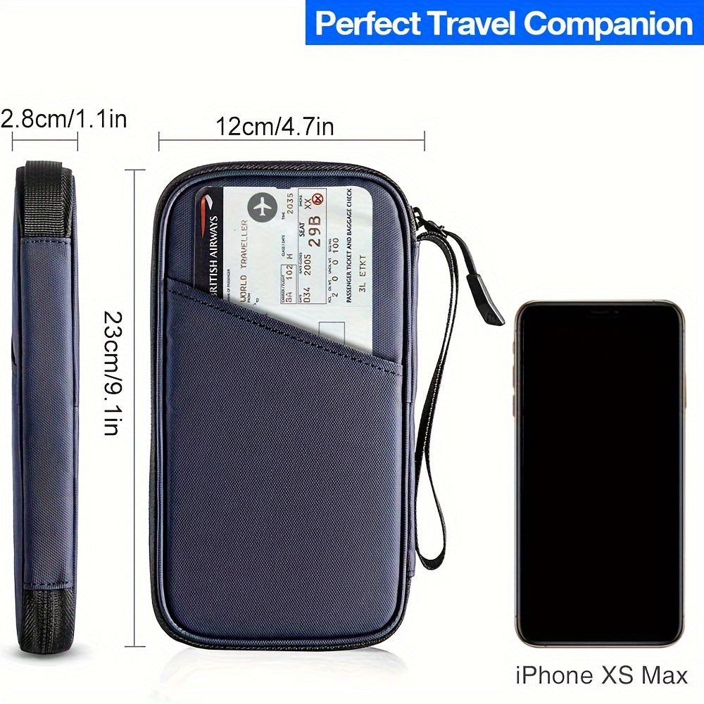 Home Passport Wallet with SIM Card Slots and Pop-up Needles,