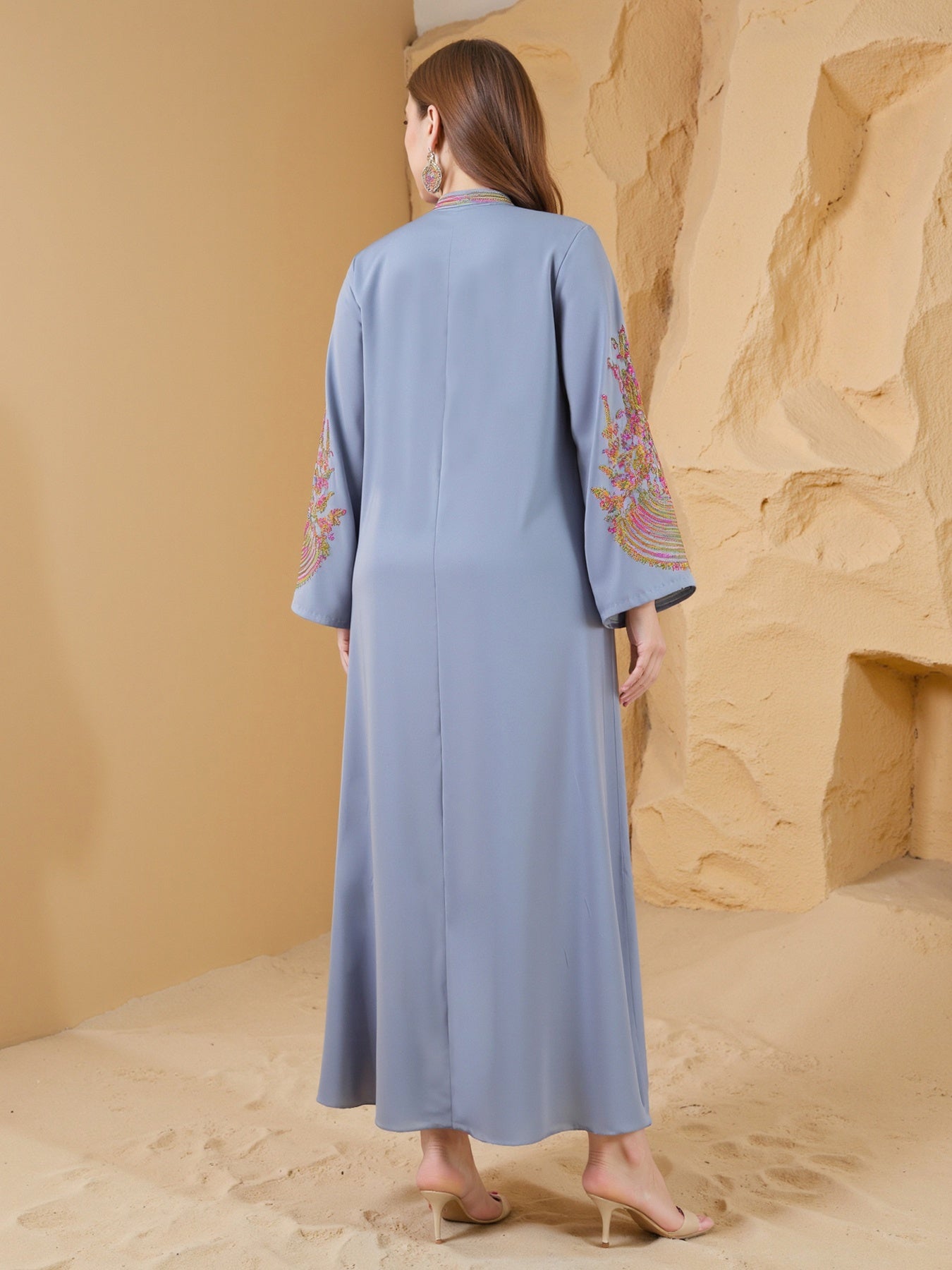 Plus Size, Plus Size Rope Arabic Turban Robe Dress./MH