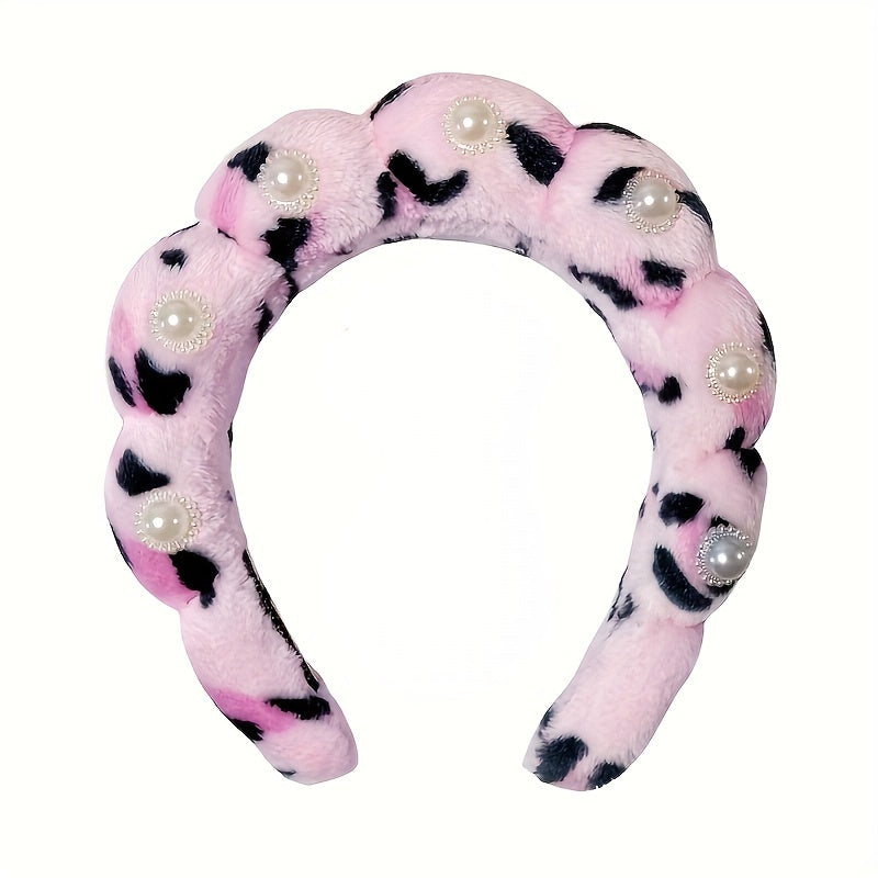 Spa Headband For Washing Face Sponge Makeup Skincare Headband Bubble Hairband For Women  ladies Fashion Headband Puffy Headwear Non Slip Thick Thin Hair Accessory