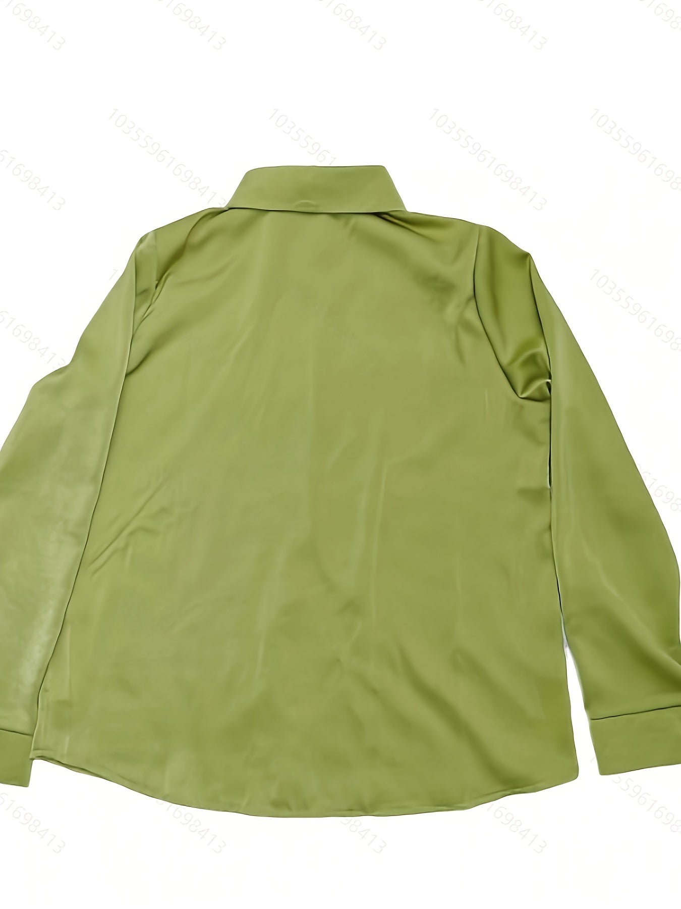 Luxury Feel Wrinkle-Resistant Satin Shirt for Women | Solid Color