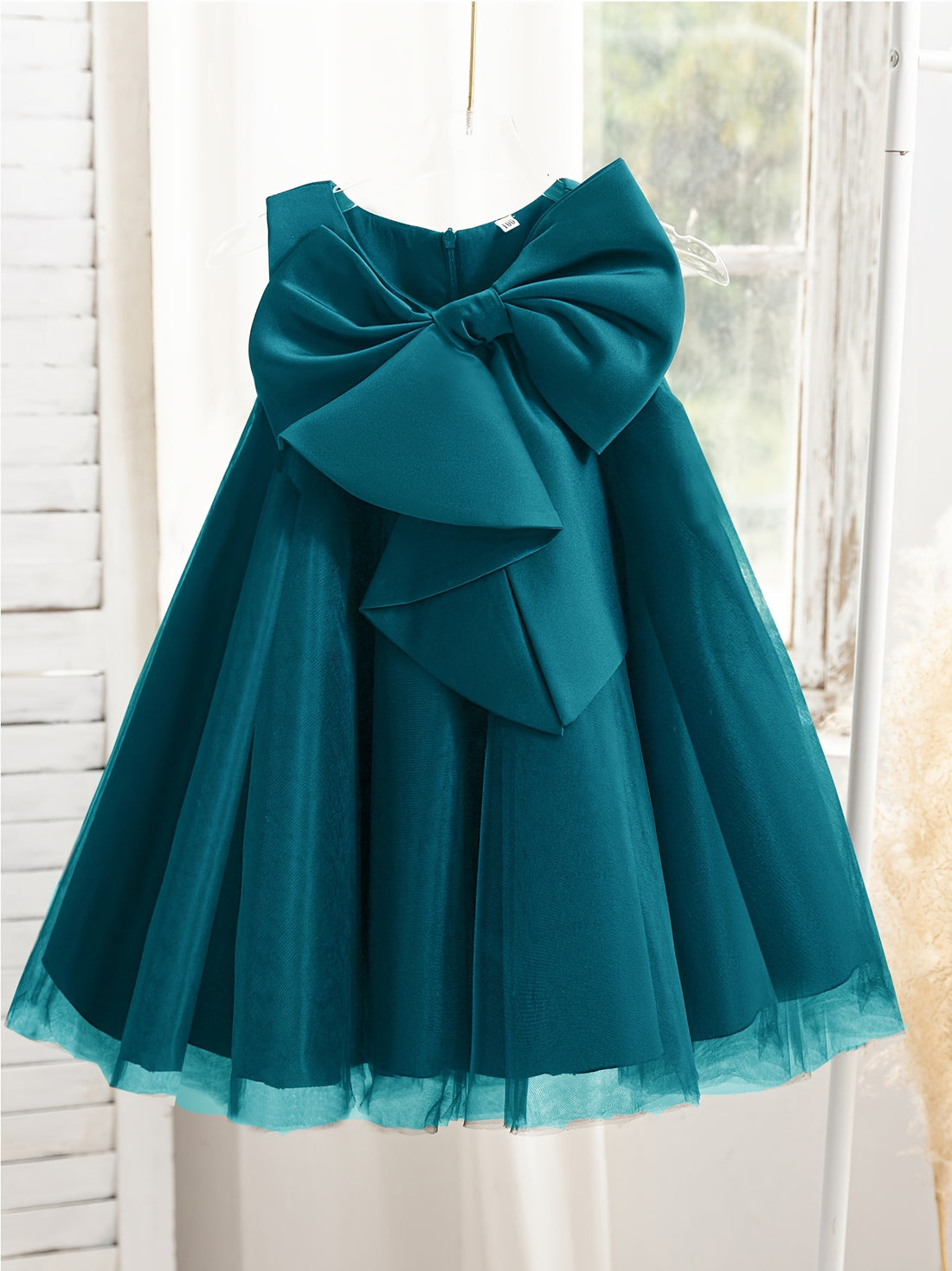 Girls Adorable Big Bow Princess Dress Birthday Party One Year Birthday Gift For Kids