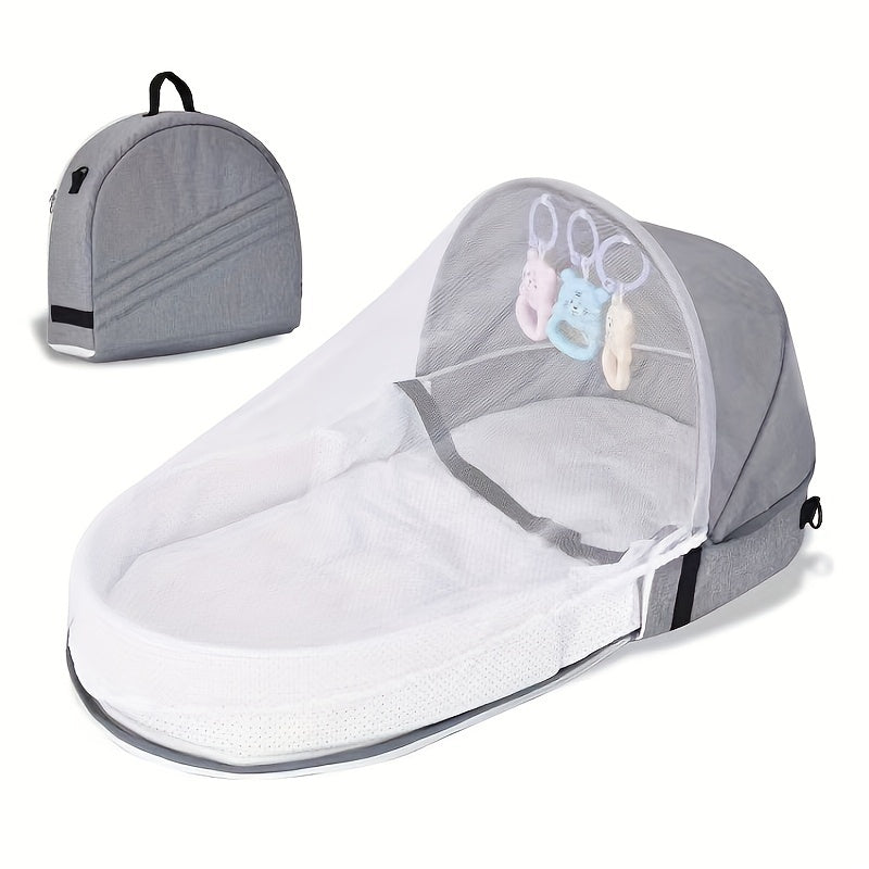 Baby Portable Crib Lounge Chair, Baby Travel Cot, Indoor And Outdoor Foldable Carry Cot, For 0-18 Months Baby, Christmas, Halloween, Thanksgiving Day Gift Easter Gift