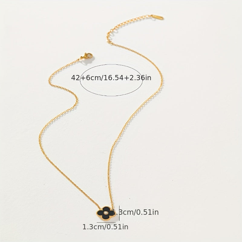 Elegant 18K Gold Plated Titanium Pendant Necklace