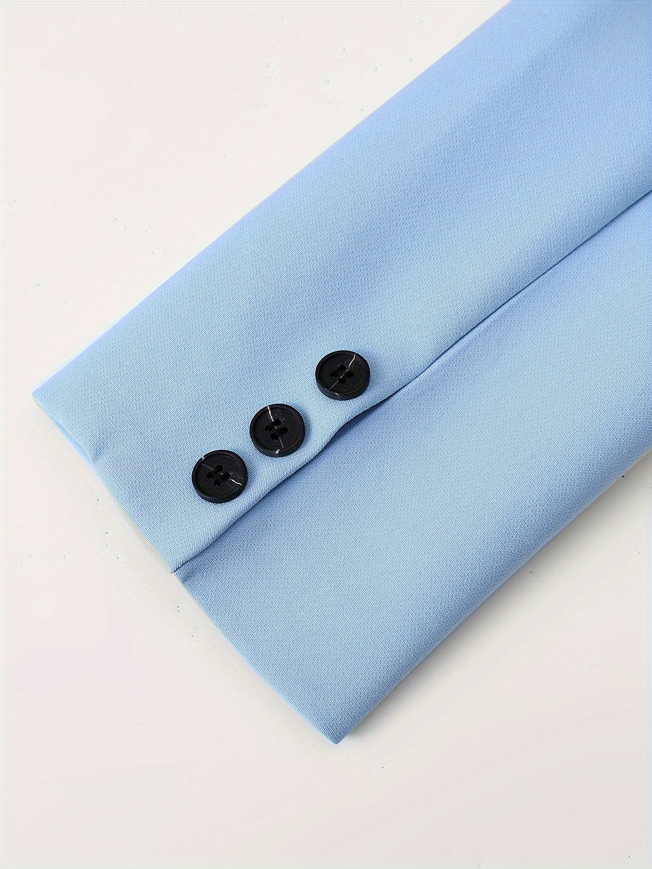 Solid Color Button Front Blazer, Elegant Lapel Long Sleeve Blazer.
