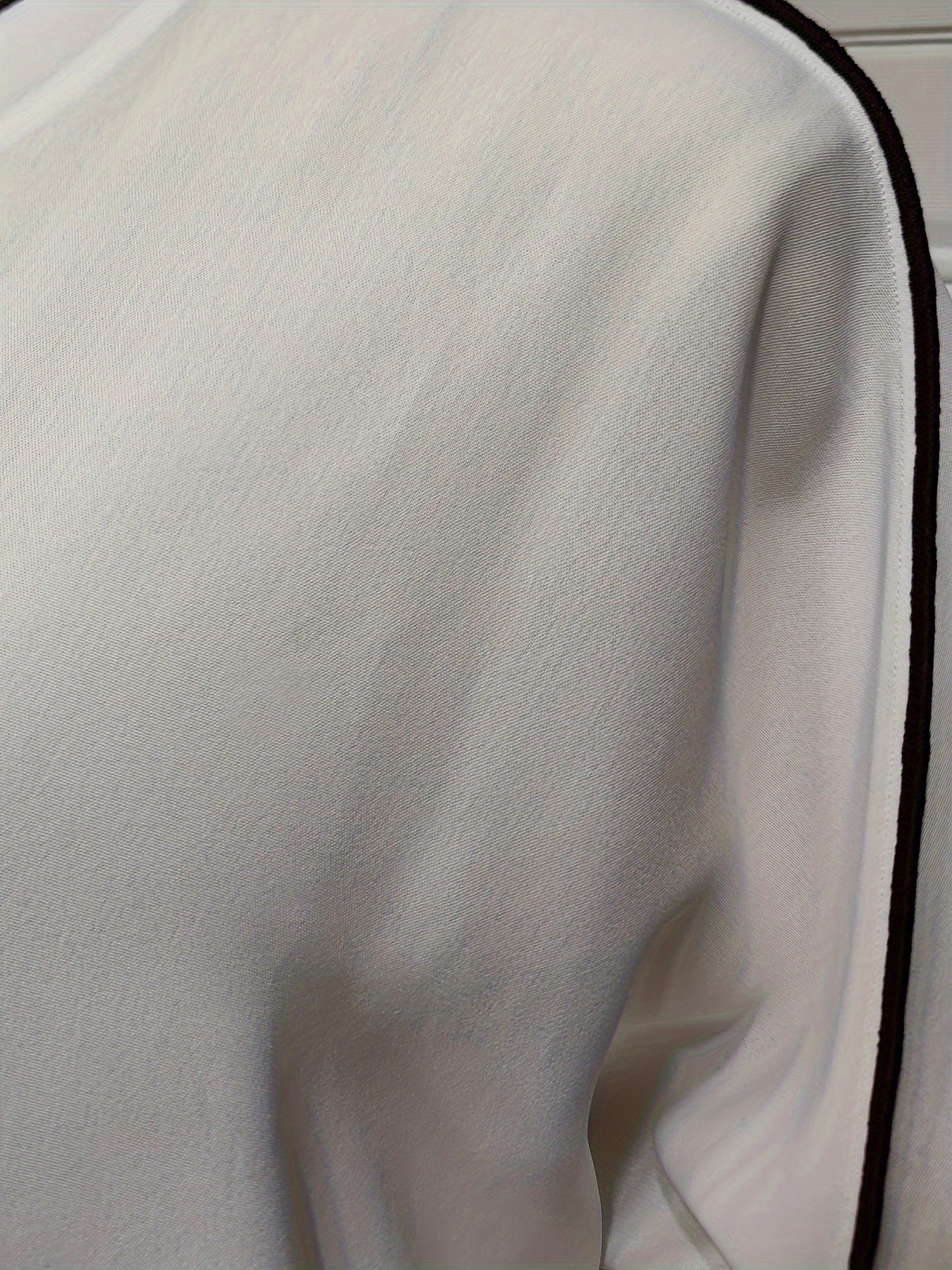 Solid Crew Neck Long Sleeve Kaftan Dress, /MH