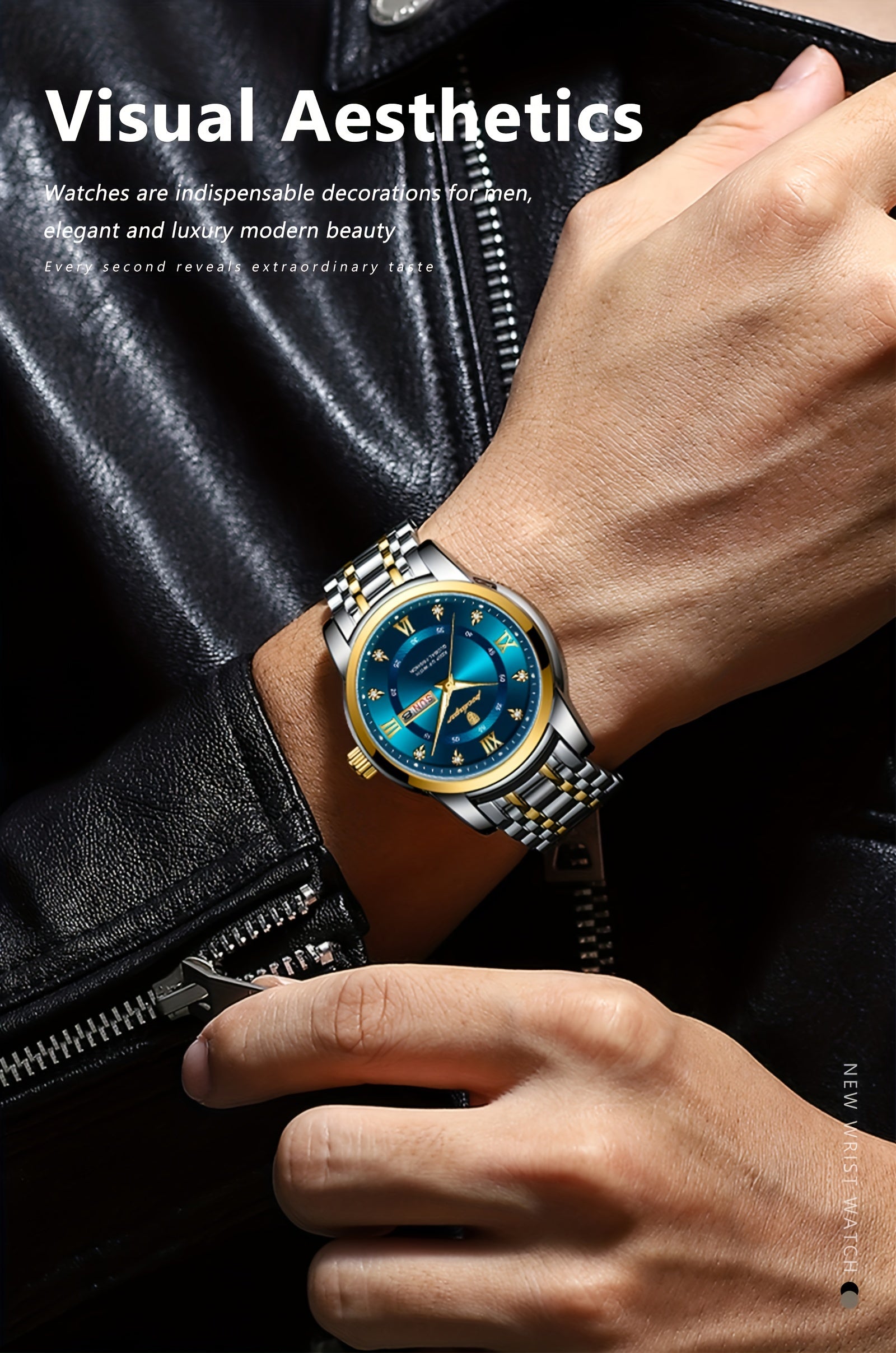 POEDAGAR Men'S Luxury Sport Watch - IPX8, Luminous Quartz Movement,