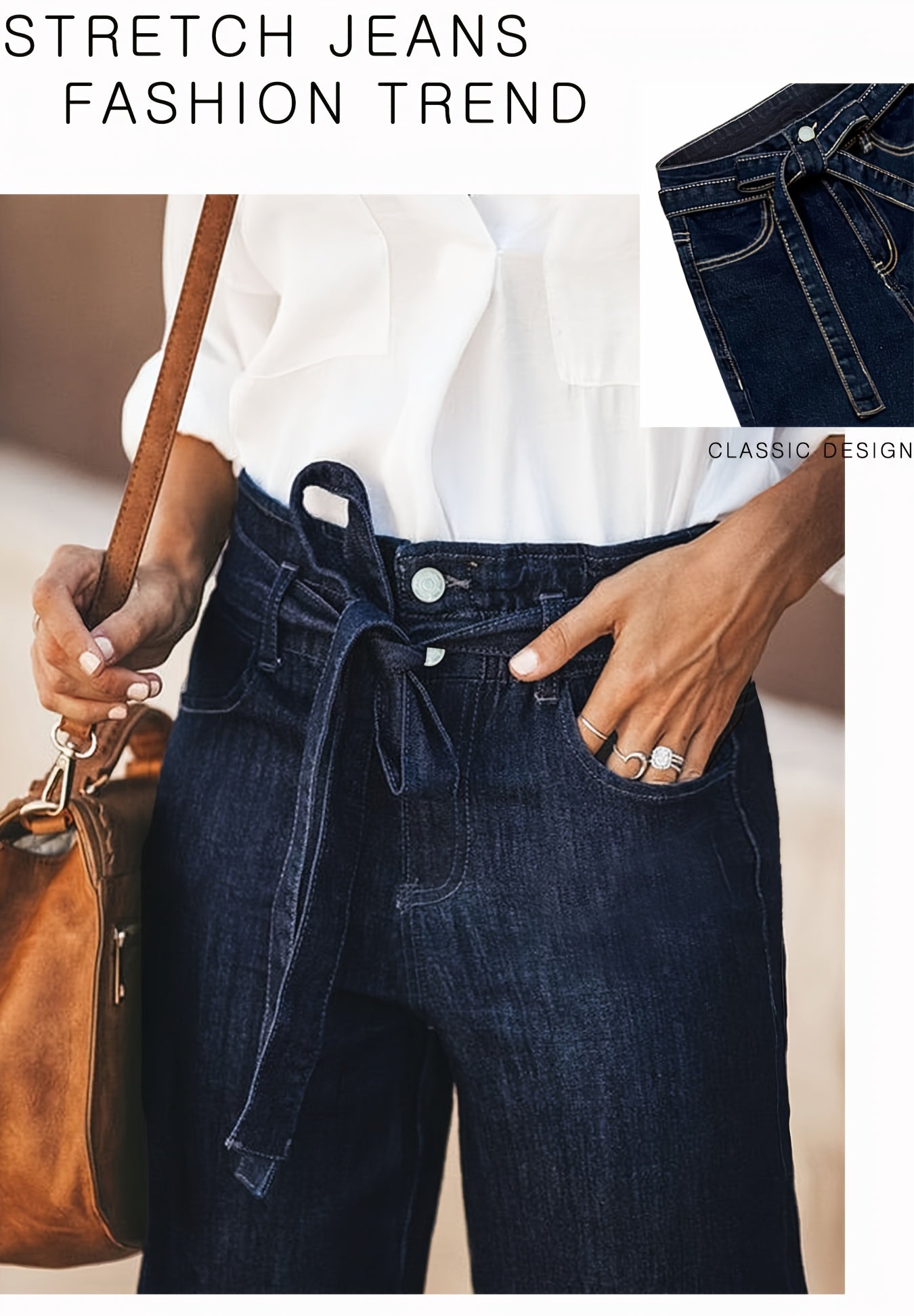 Women'S Stretch High-Waisted Wide-Leg Jeans - ./MH