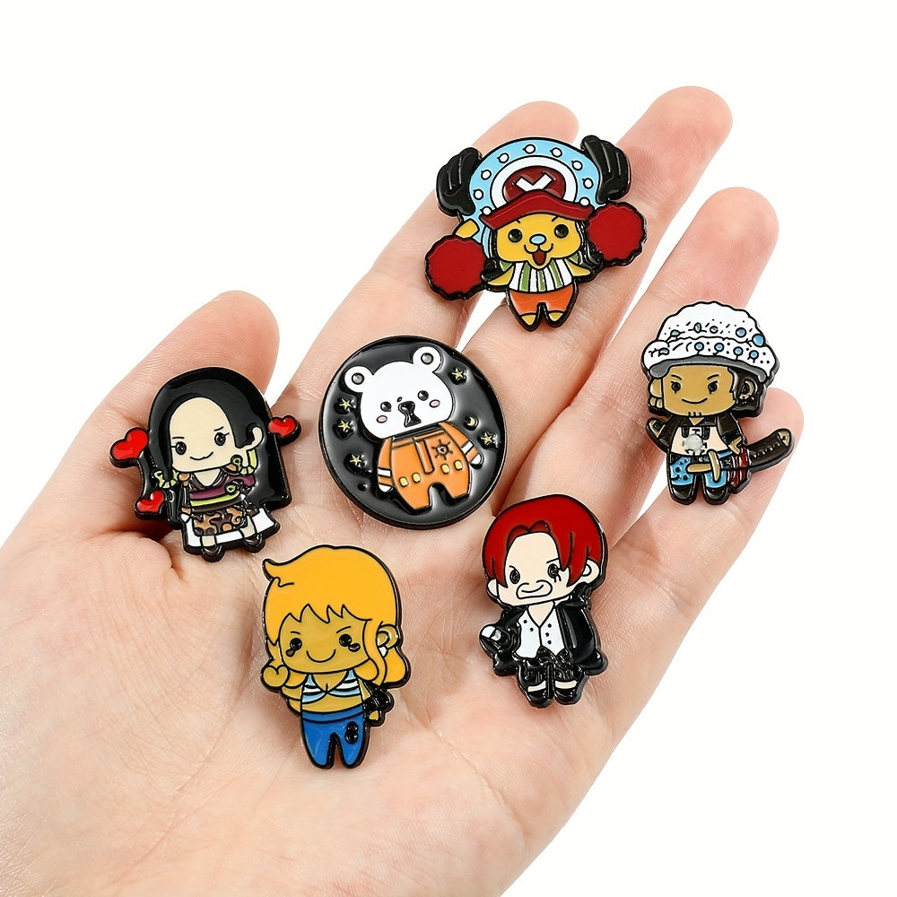 1pc New Cartoon Character Brooch Creative Little Boy Little Girl Enamel Brooch Metal Paint Badge Backpack Clothing Jewelry Wallet Pendant Holiday Gift