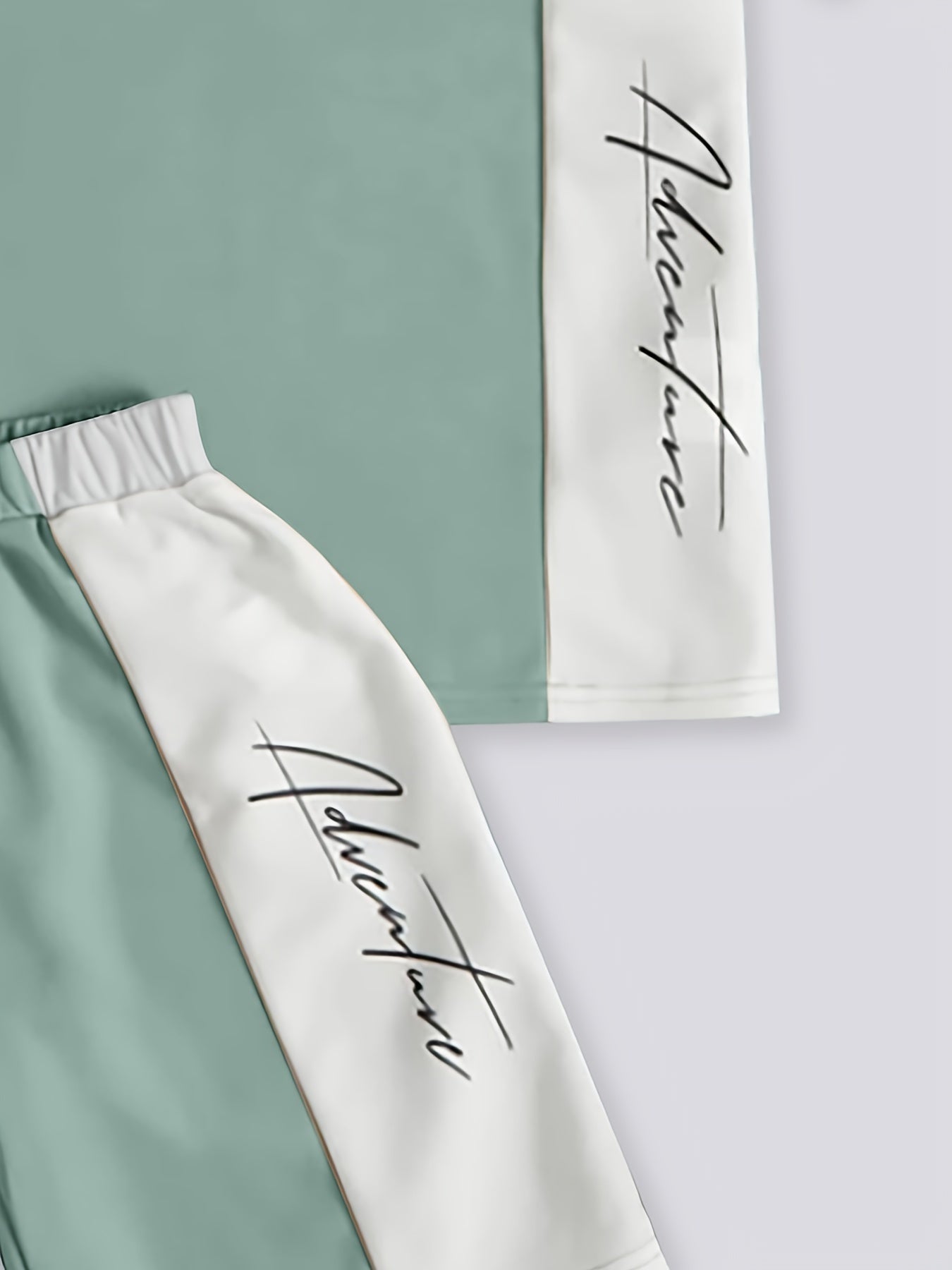 2pcs Boy's Trendy Color Block Short-sleeve Outfit,