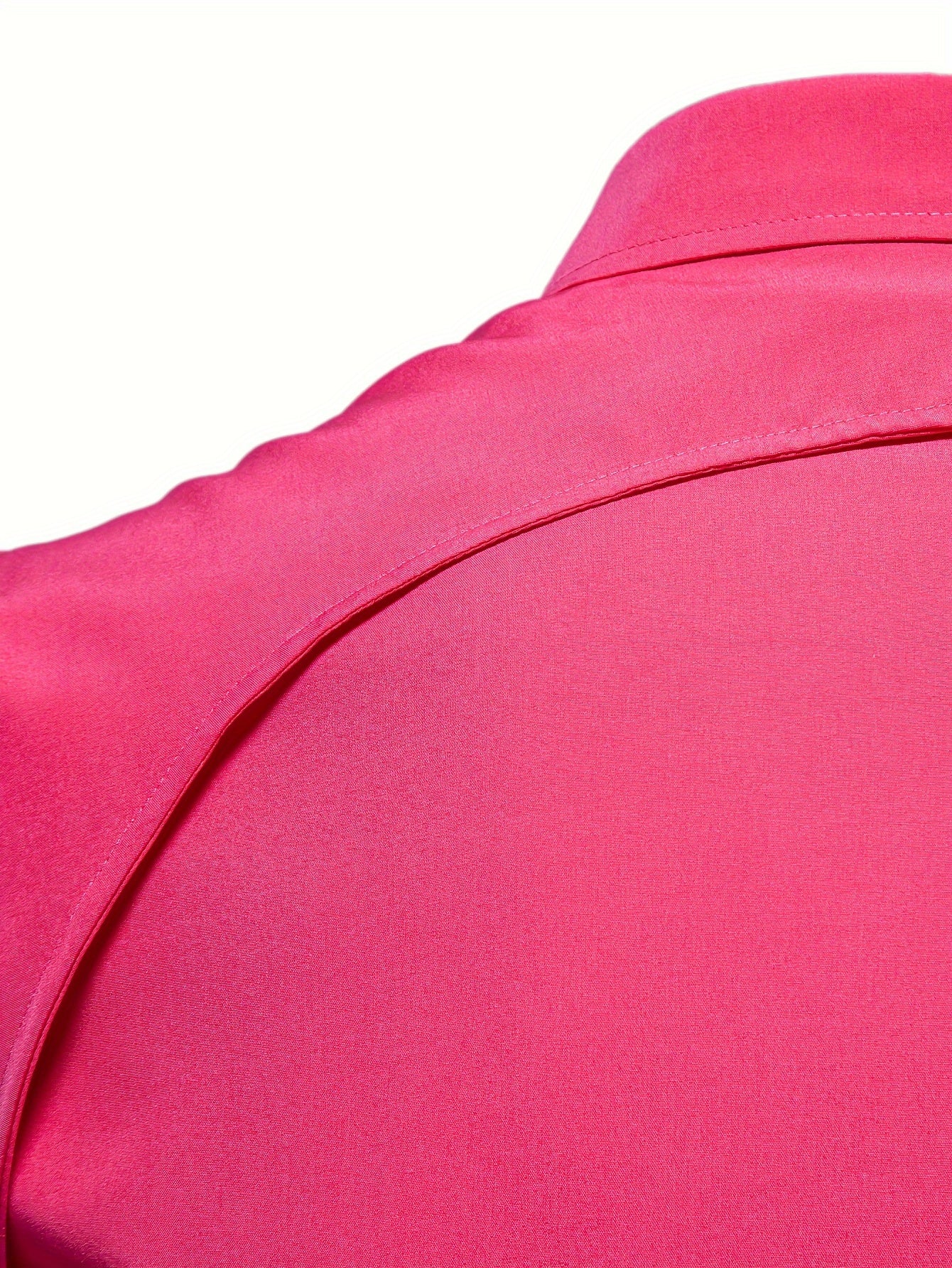 Men's Casual Dress Shirts Skinny Fit Solid Color Long Sleeve .