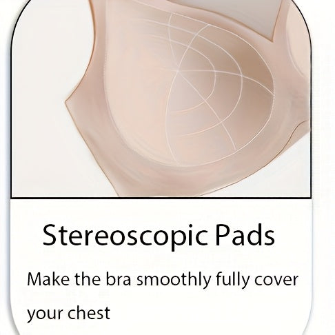 Women'S Seamless V-Neck Bra with Jelly Gel Support ./MH