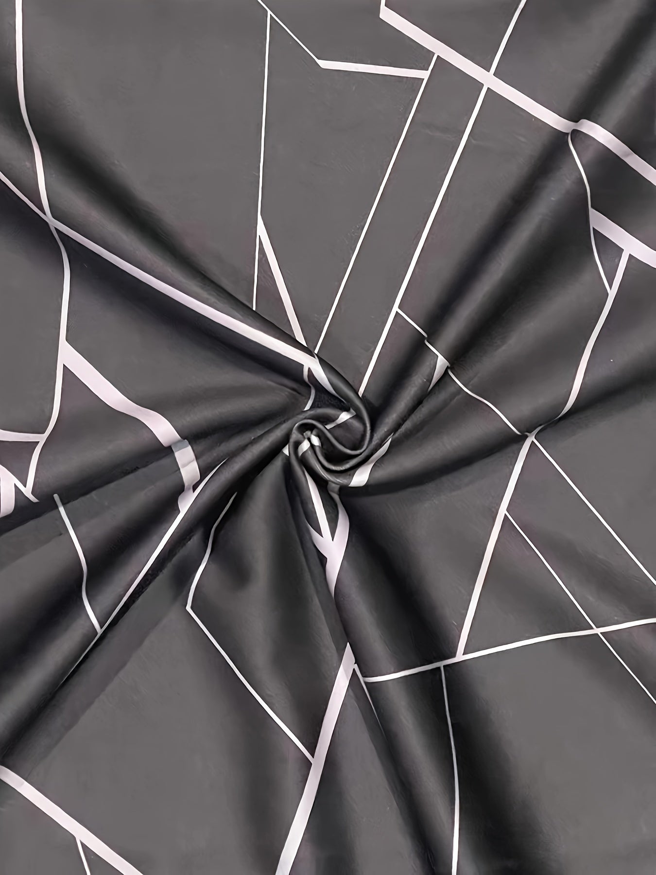 Geo Print Open Front Blazer, Casual Long Sleeve Outwear,