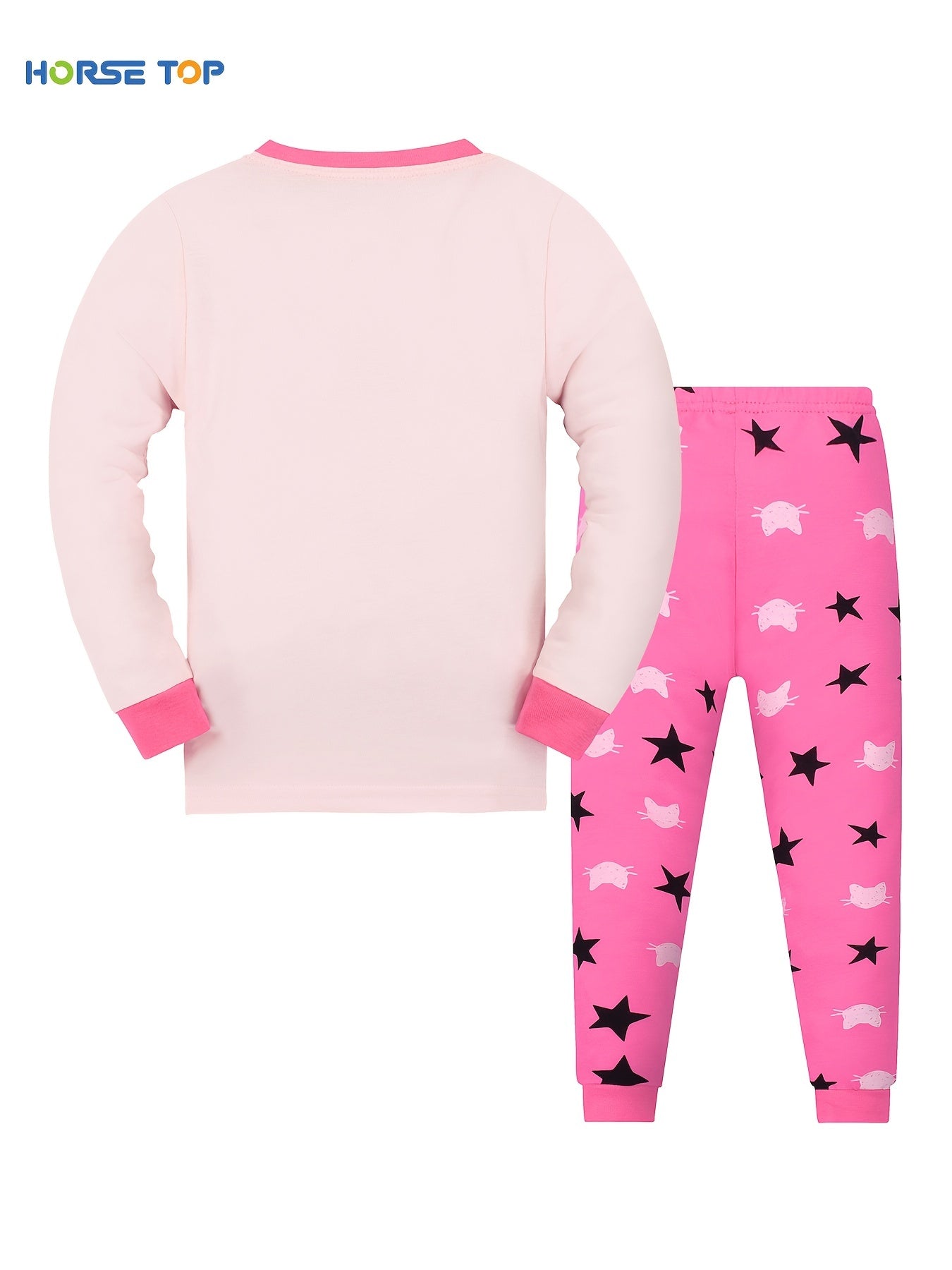 Kid's 2pcs Pajamas, Long Sleeve Top & Pants Set,