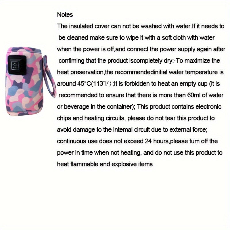 USB Charger Bottle Warmer, Travel Camping Outdoor Milk Formula Bottle Warmer, Home Car Electric Portable Stroller Insulated Bag, Nursing Bottle Heater, Bottle Feeding Warmer Sleeve Easter Gift