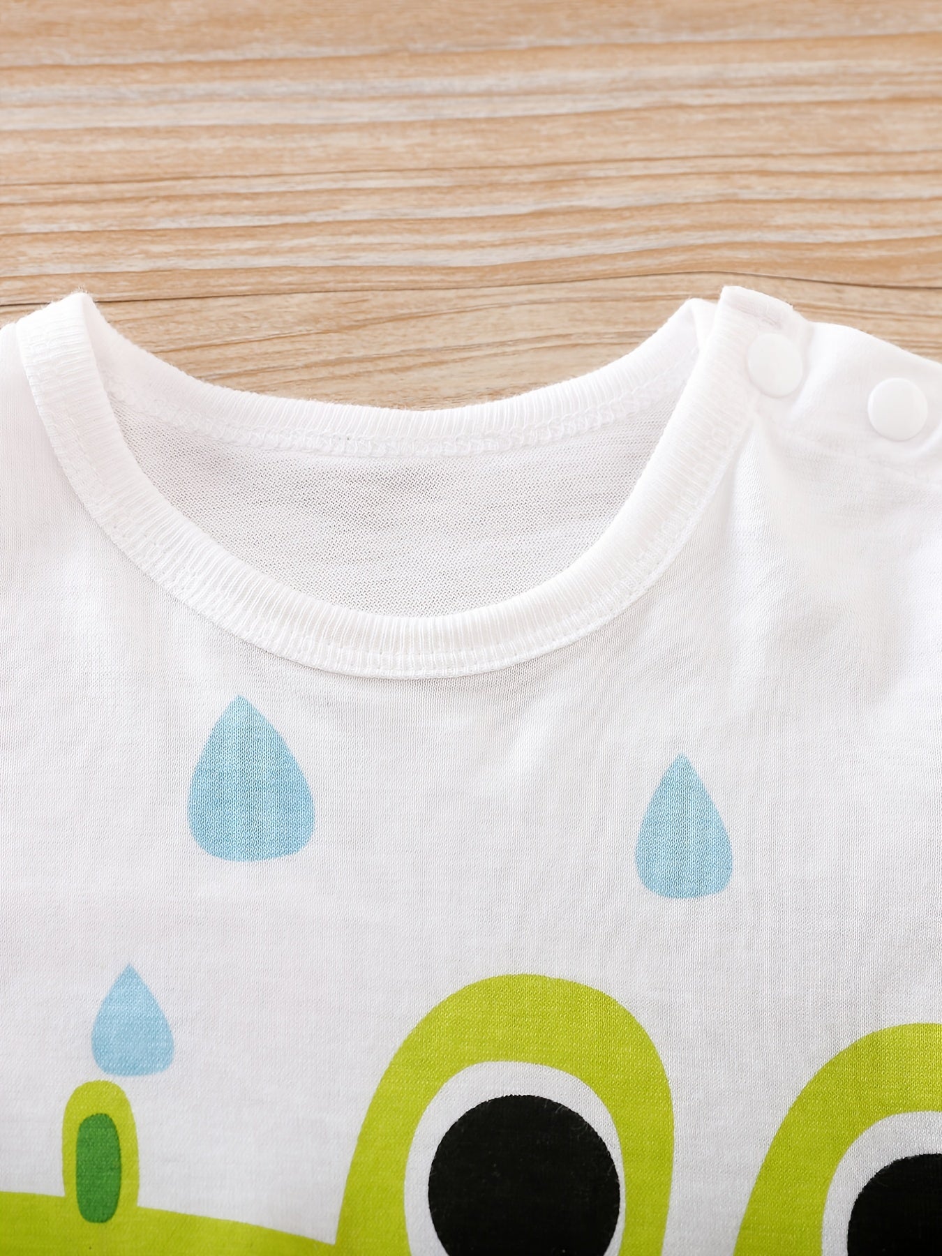 Baby Boys' Short Sleeve Romper Jumpsuit - Cute Cartoon Crocodile Print,