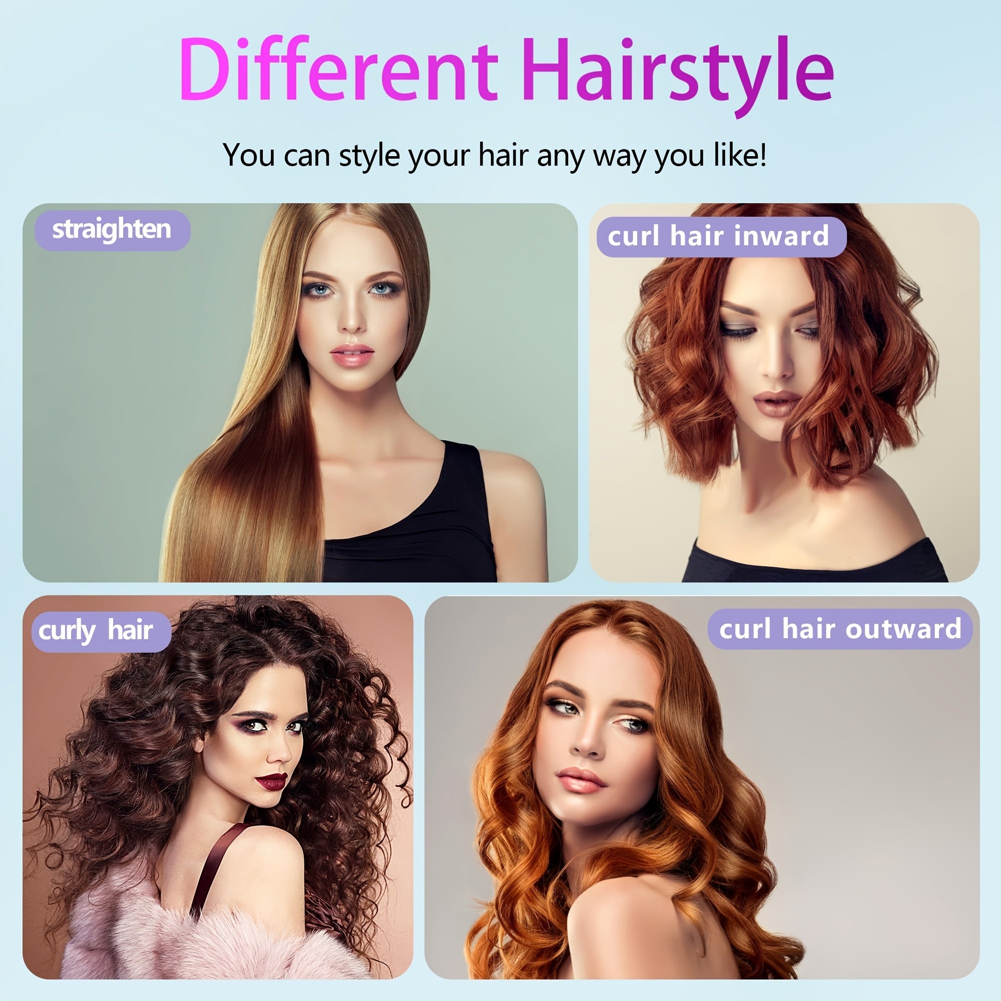Wireless Hair Straightener Brush - / Fast Heating, Constant Temperature Anti-Scald, LED Display, Lightweight Portable Design for Home & Travel, Ideal Gift for Women, Hair Straightener, Sleek Gadget, Userfriendly Interface