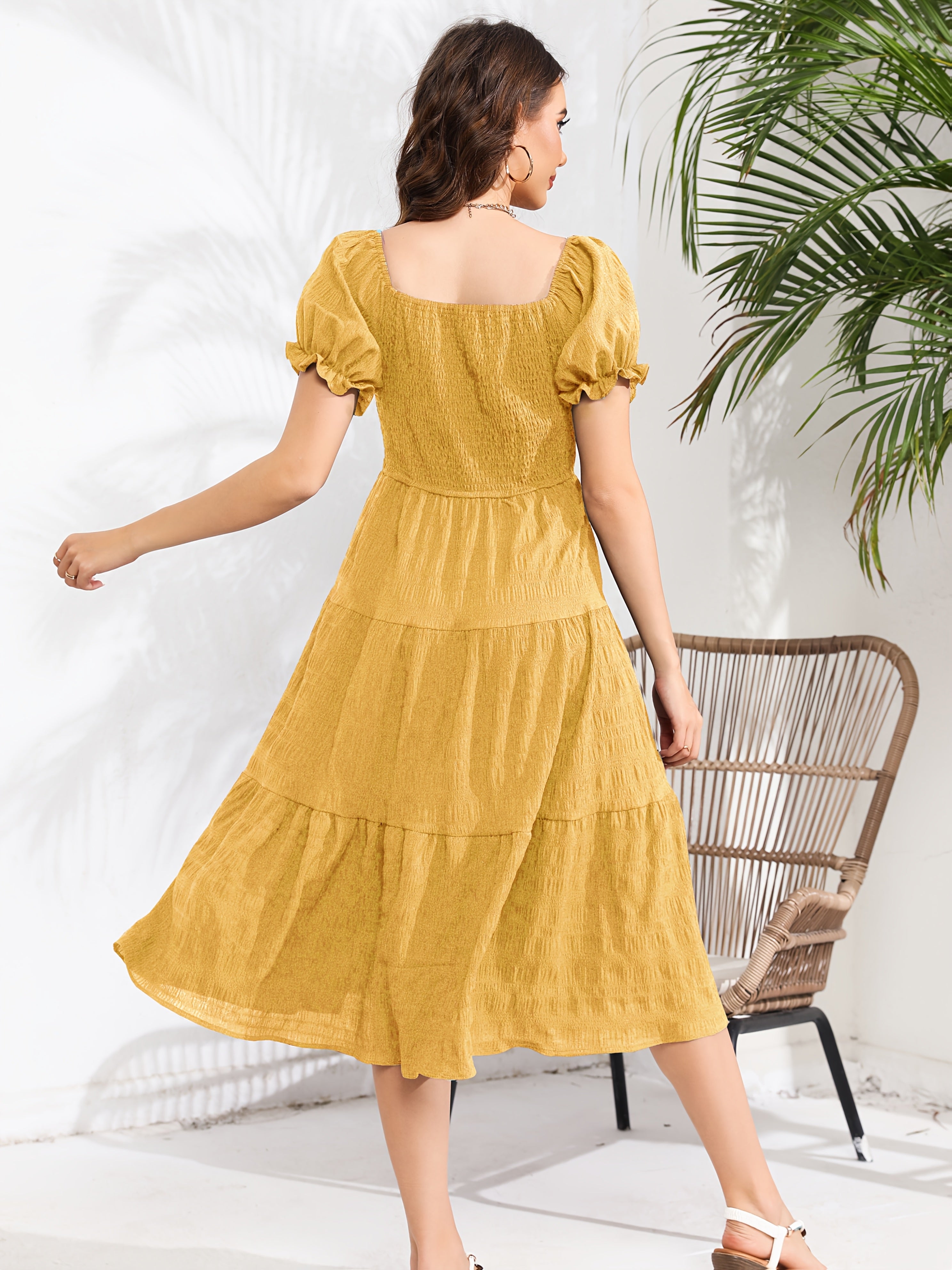 Solid Color Two-Wear Dress./MH