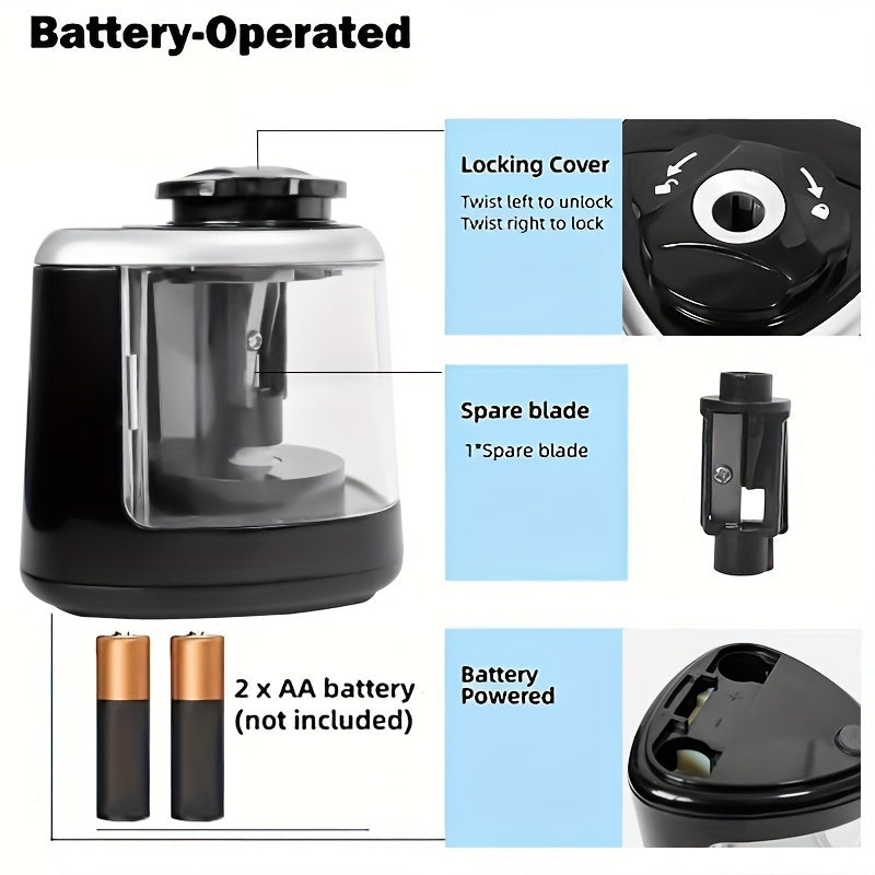 Automatic Electric Pencil Sharpener with Auto-Stop & Lead Breakage Prevention .