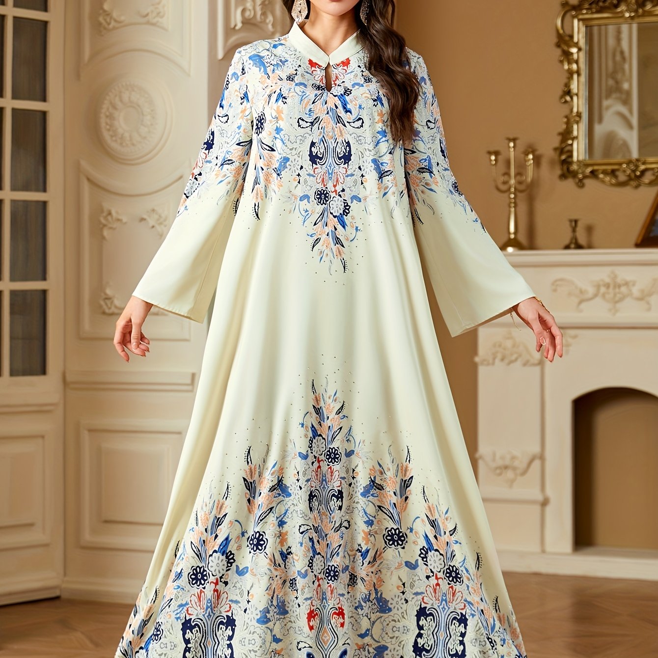 [Pearl A-Line Dress] Cute A-Line Long Sleeve Dress./MH